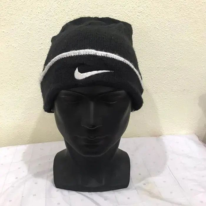 Nike × Vintage Nike Swoosh Beanie Hat Size ONE SIZE - 2 Thumbnail