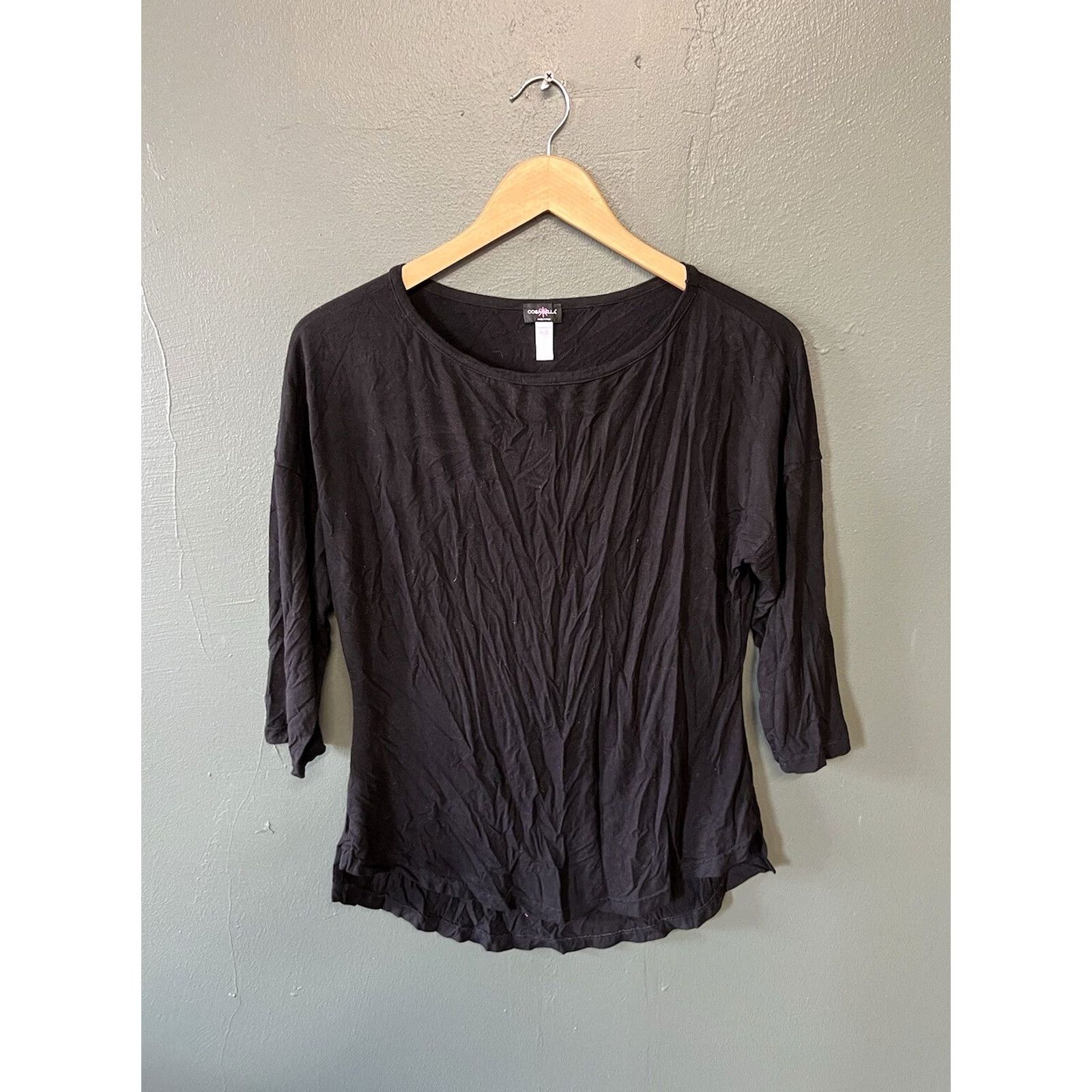 Cosabella Cosabella Womens Black 3/4 Sleeve T-Shirt Size S Short Length Round Neck Basic Shirt Womens 3/4 Sleeve Black S Size S / US 4 / IT 40 - 2 Thumbnail