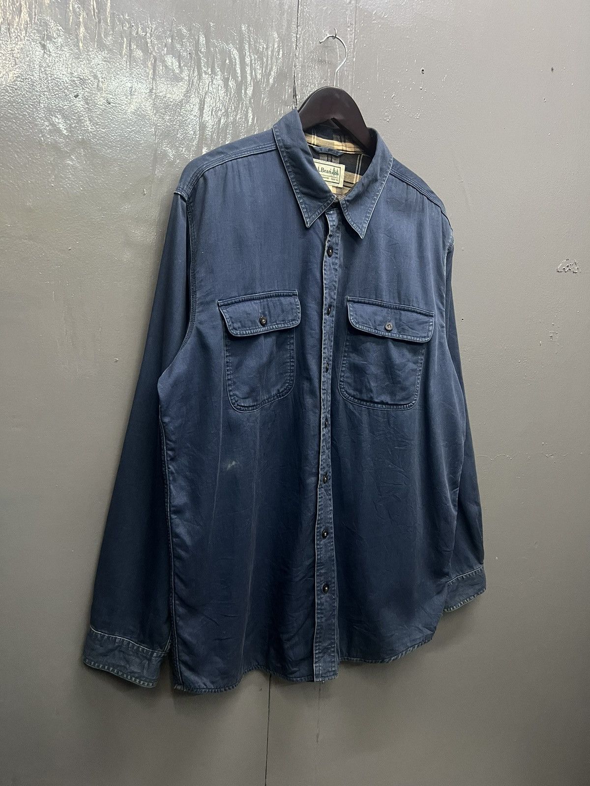 L.L. Bean Vintage LL Bean Cotton Shirt Button Up Size US L / EU 52-54 / 3 - 3 Thumbnail