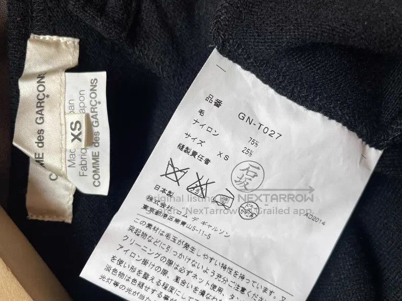 Comme des Garcons Comme Des Garcons Ling Black Asymmetrical Cropped Wool Swe Size XS / US 0-2 / IT 36-38 - 6 Thumbnail