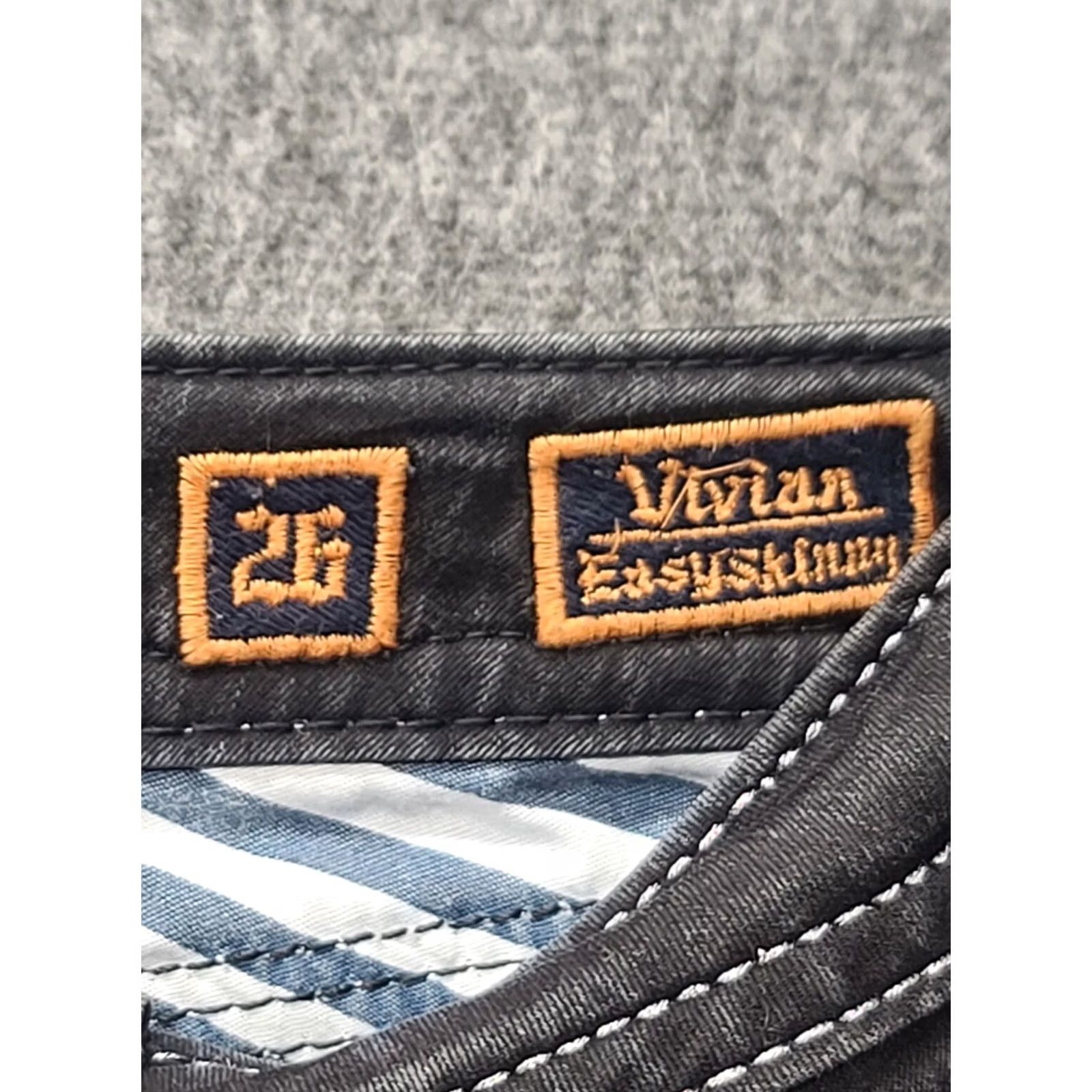 Vintage VINTAGE Rock Revival Jeans Womens 26x31 Vivian Easy Skinny Fit Straight Leg Black Size 26" / US 2 / IT 38 - 3 Thumbnail