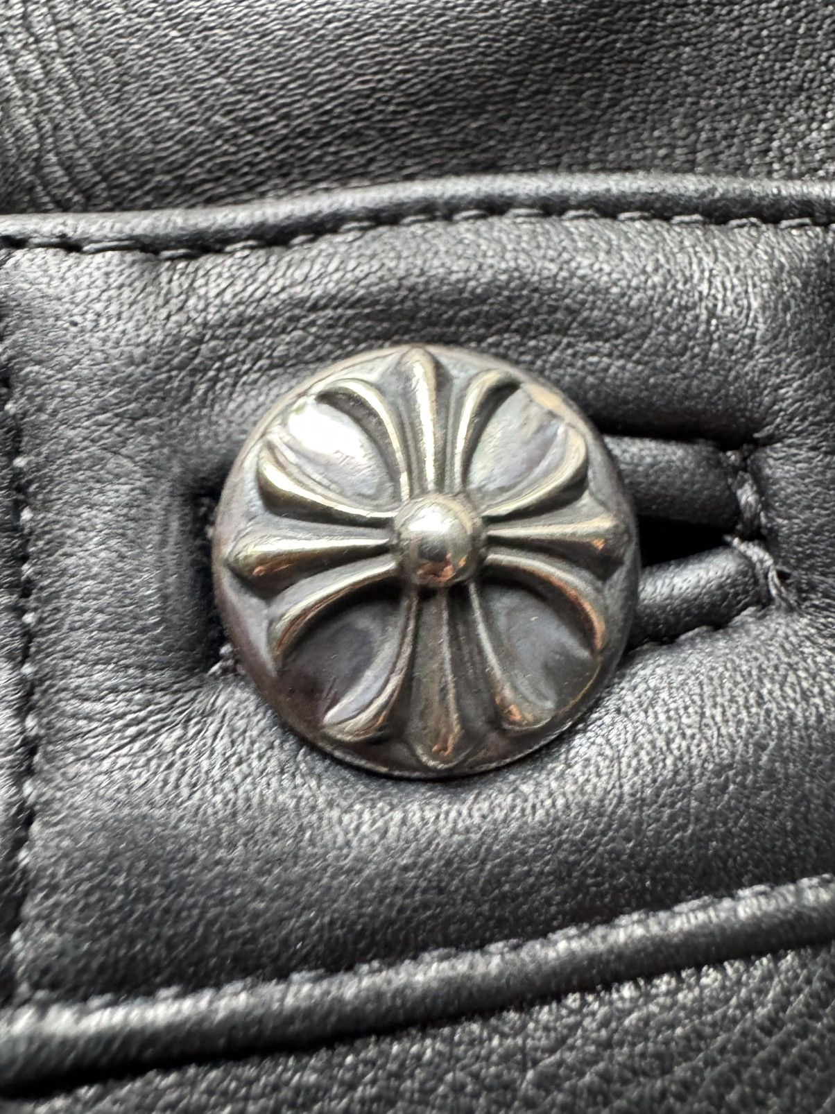 Chrome Hearts CHROME HEARTS black goatskin work pants Size US 33 - 3 Thumbnail