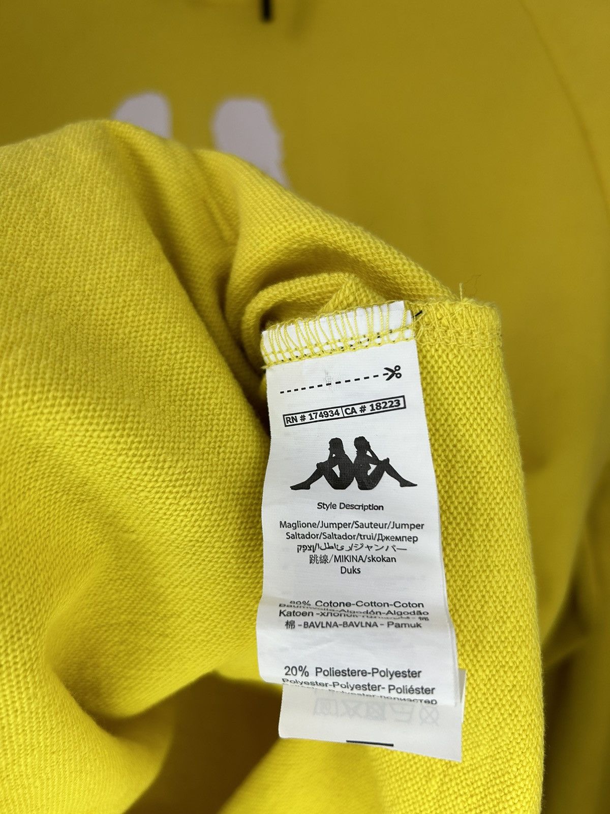 Kappa Kappa Banda Hurtado Yellow And Black Hoodie Size US L / EU 52-54 / 3 - 8 Thumbnail