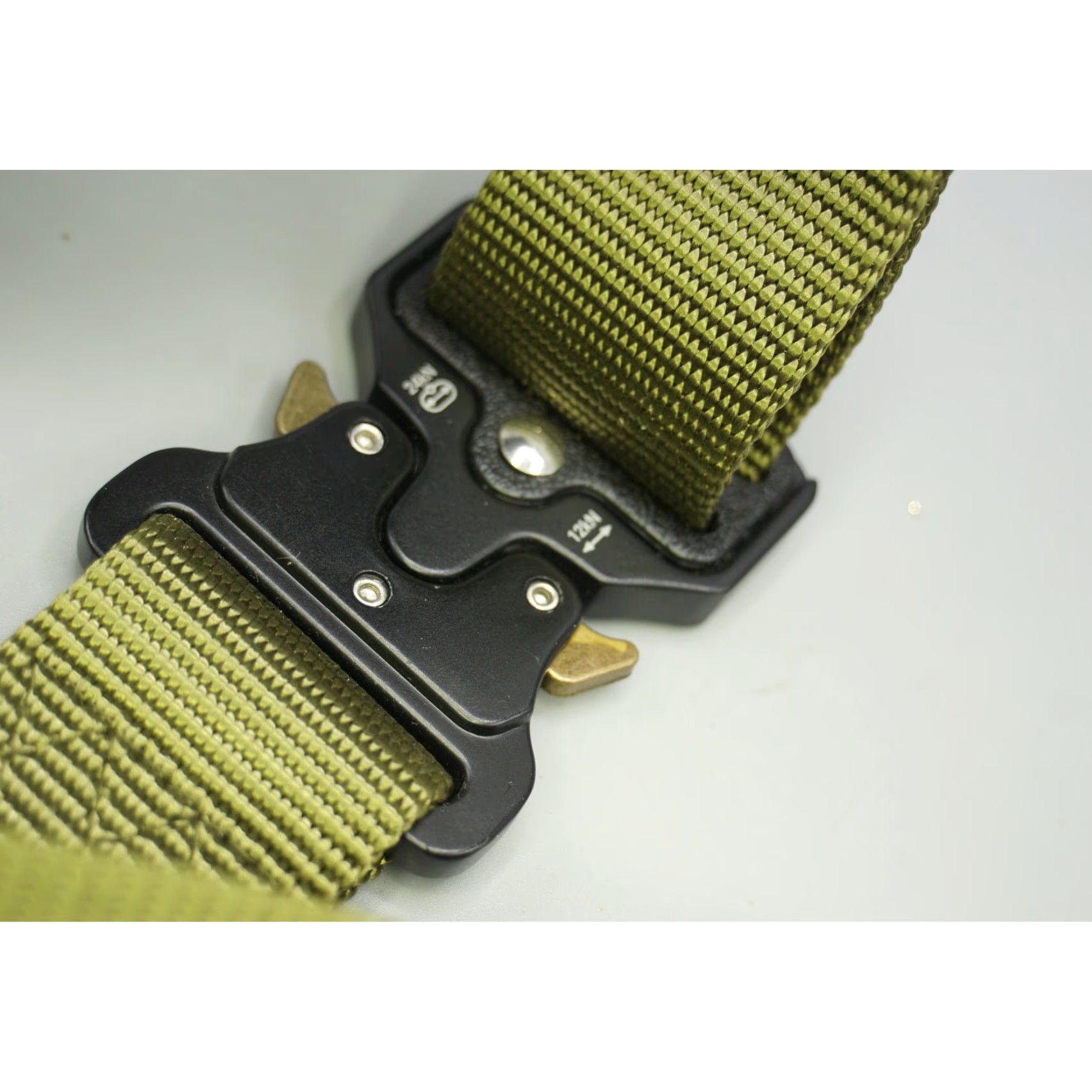Vintage VINTAGE Tactical Cobra Buckle Belt OD Green 1.5" Nylon Web Military EDC Rigger Mens L Green OD 1.5" Belt Size ONE SIZE - 3 Thumbnail