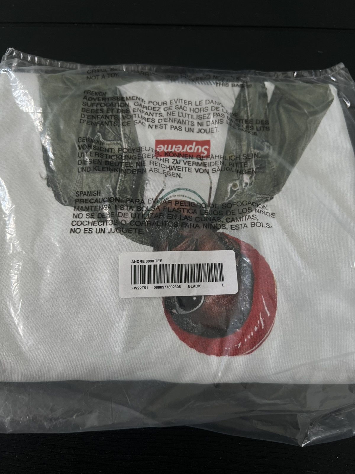 Supreme Supreme André 3000 Tee Black Large Size US L / EU 52-54 / 3 - 2 Thumbnail