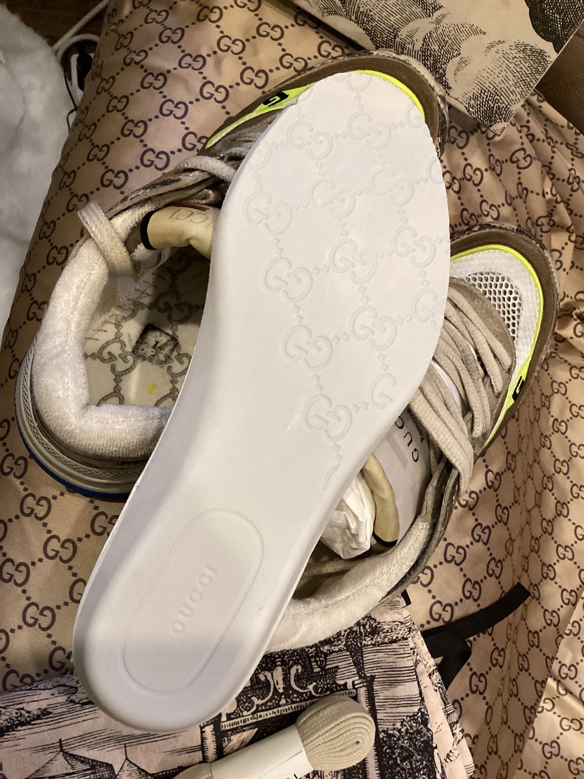Gucci GUCCI Women's Ultrapace 'Rock Tejus Printed' Sneakers Size US 5.5 / IT 35.5 - 8 Thumbnail