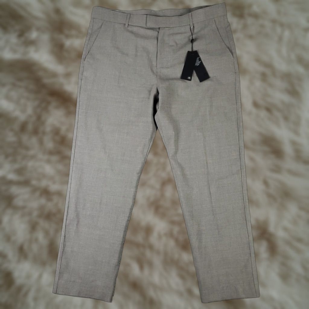 Vintage Greyson Pants 38x29 Gray Stretch Wool Dress Pants Flat Front Chino Trousers Men Regular Gray Size US 38 / EU 54 - 1 Thumbnail