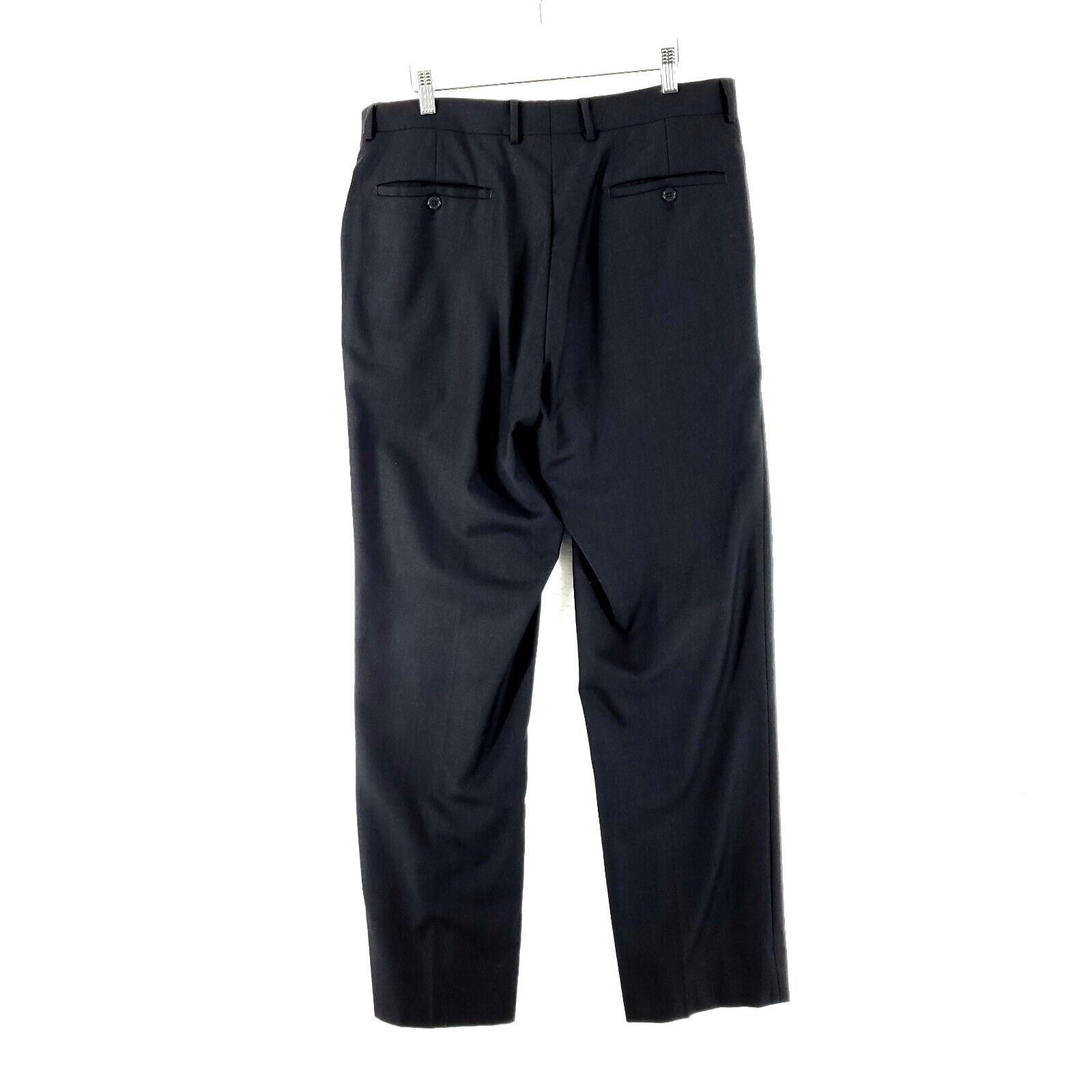 Pronto Uomo Pronto Uomo Platinum Super 100s Wool Gray Mid Rise Dress Pan Size 36R - 2 Thumbnail