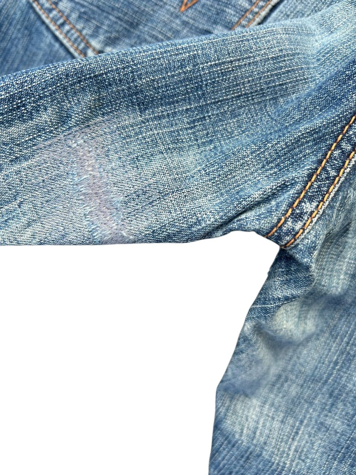 Kapital Vintage Edwin 505 Selvedge Buckle Back Distressed Denim Jean Size US 36 / EU 52 - 15 Thumbnail
