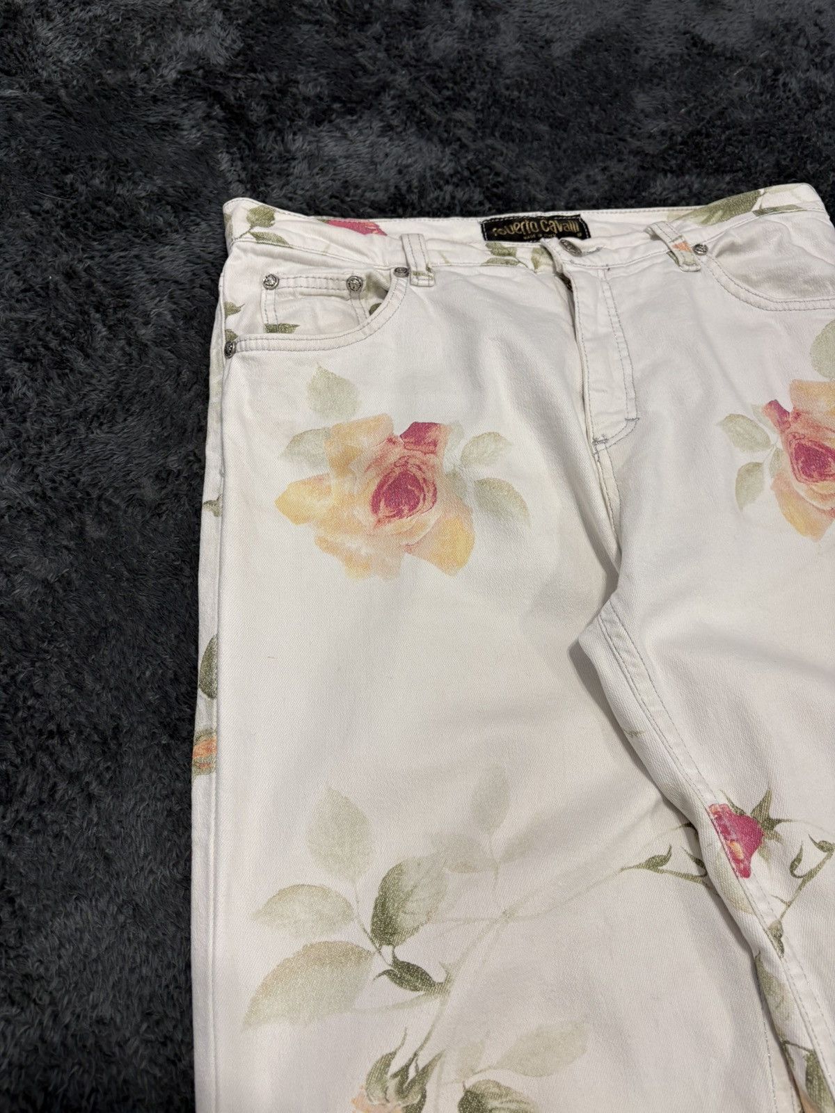 Roberto Cavalli Vintage Roberto Cavalli Flowers Rare Jeans Size 30" / US 8 / IT 44 - 5 Thumbnail