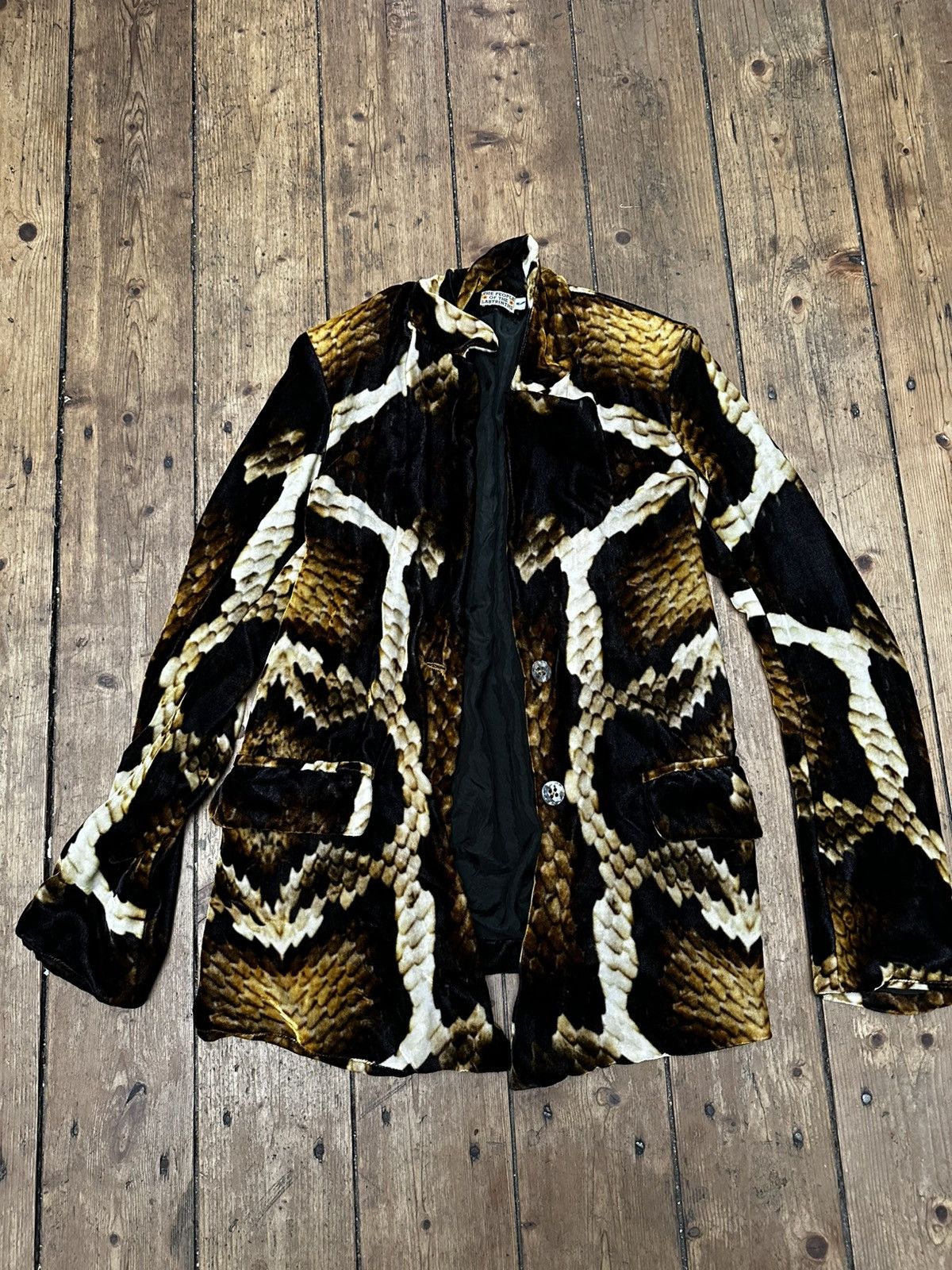 The People Of The Labyrinths Velvet blazer with animal print Size S / US 4 / IT 40 - 1 Thumbnail