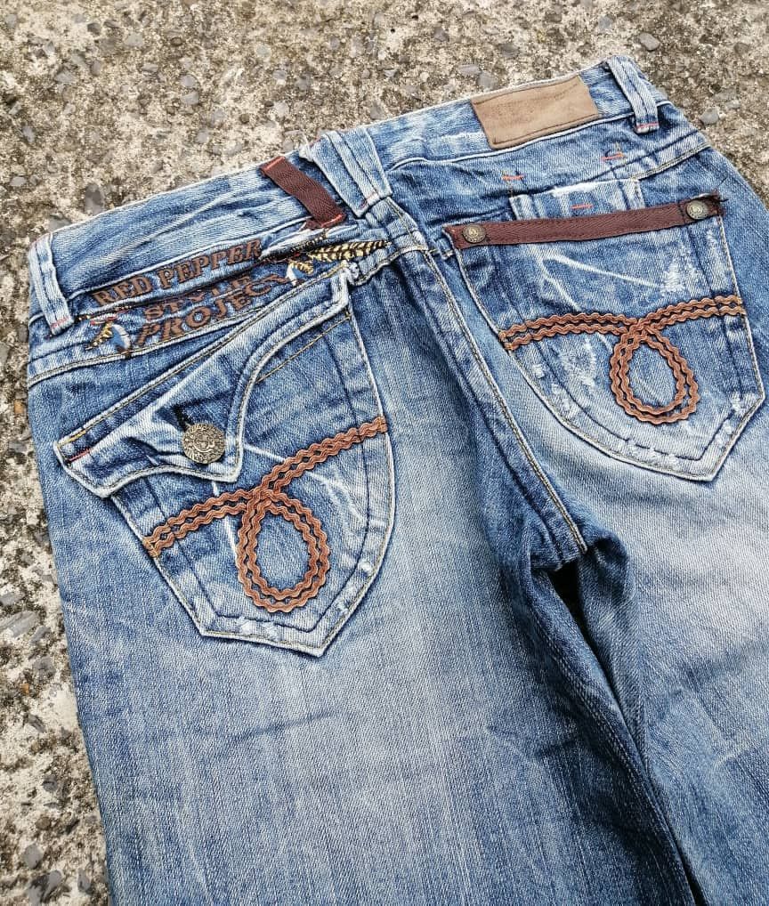Designer × Japanese Brand Red Pepper Gold Label Style Project Denim Jeans Size 30" / US 8 / IT 44 - 5 Thumbnail