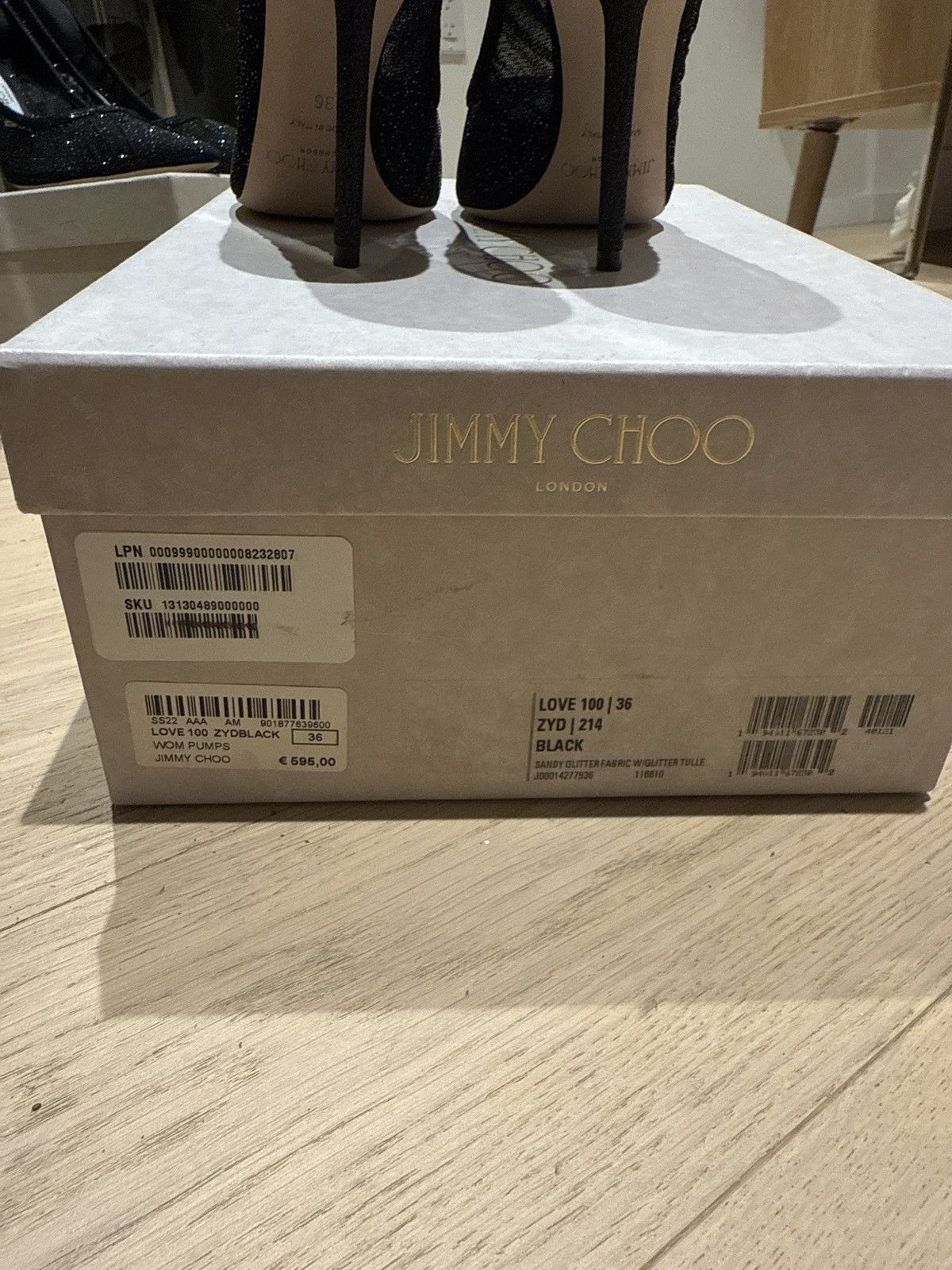 Jimmy Choo Jimmy Choo Love 10mm Glitter Pump Size US 6 / IT 36 - 6 Thumbnail