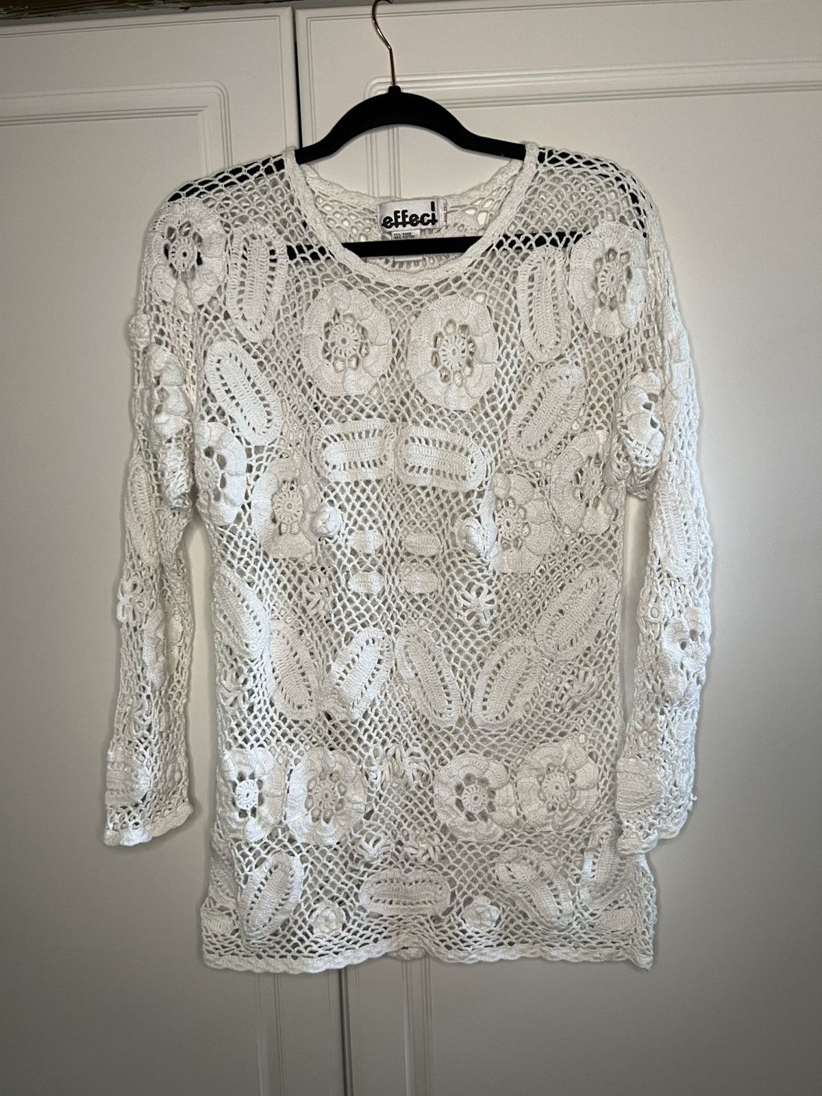 Vintage Vintage Hand Knit Crochet cottage core Sweater Size M / US 6-8 / IT 42-44 - 1 Thumbnail