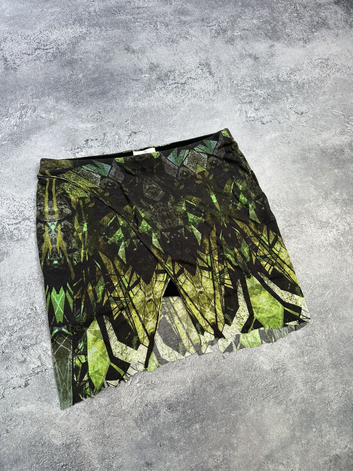 Helmut Lang Vintage Helmut Lang Rare Avant Garde Mini Skirt Prinred USA Size 32" / US 10 / IT 46 - 2 Thumbnail