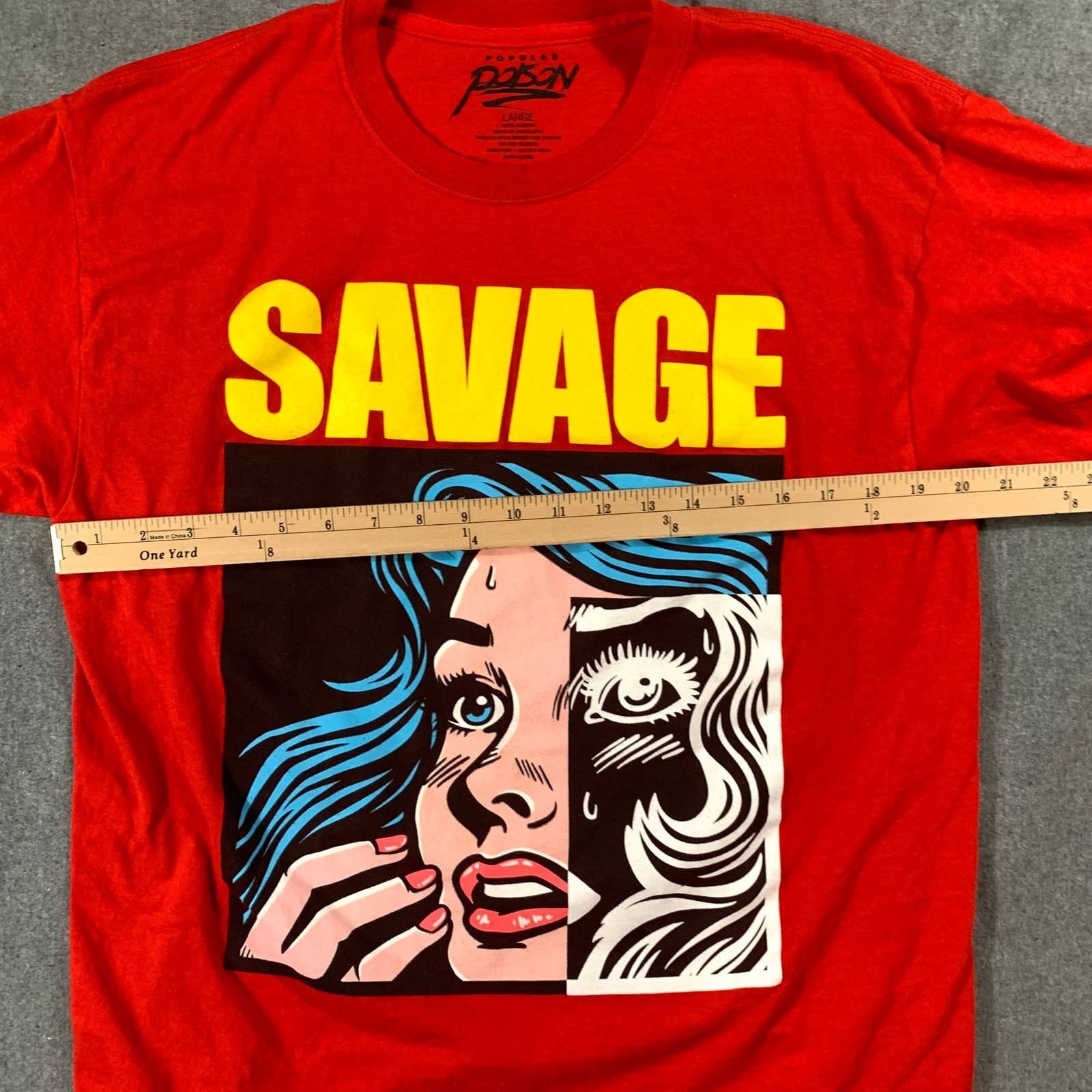 Other Popular Poison Savage Shirt Women Large Red Short Sleeve Size L / US 10 / IT 46 - 4 Thumbnail