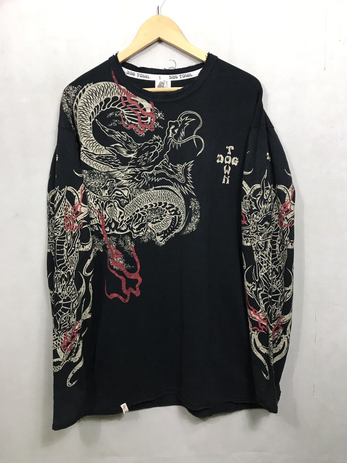 JNCO Rare Vintage Dog Town Tatoo Dragon Long Sleeve Size US L / EU 52-54 / 3 - 1 Thumbnail