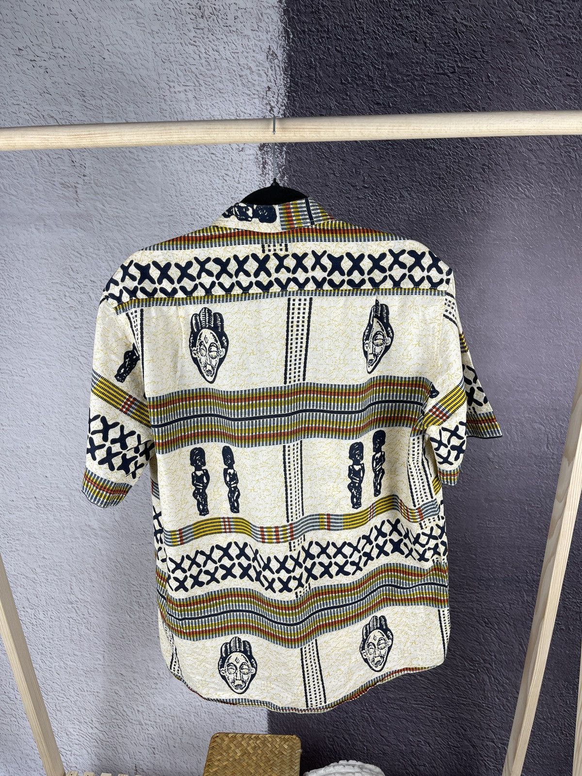 Vintage Vintage Egyptian Pharaoh pattern ss shirt Hawaiian Size US L / EU 52-54 / 3 - 13 Thumbnail