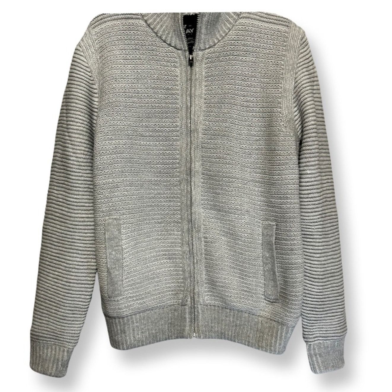 Other Xray Sweater Long Sleeves Mock Neck Ribbed Zip Gray L NWOT Size US L / EU 52-54 / 3 - 3 Thumbnail