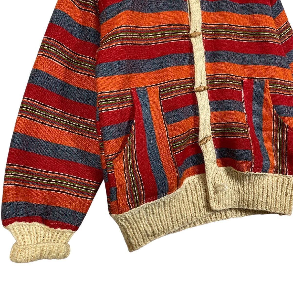 Vintage Vintage 70s Alex Baon Striped Wool Knit Jacket Size L Size US L / EU 52-54 / 3 - 5 Thumbnail