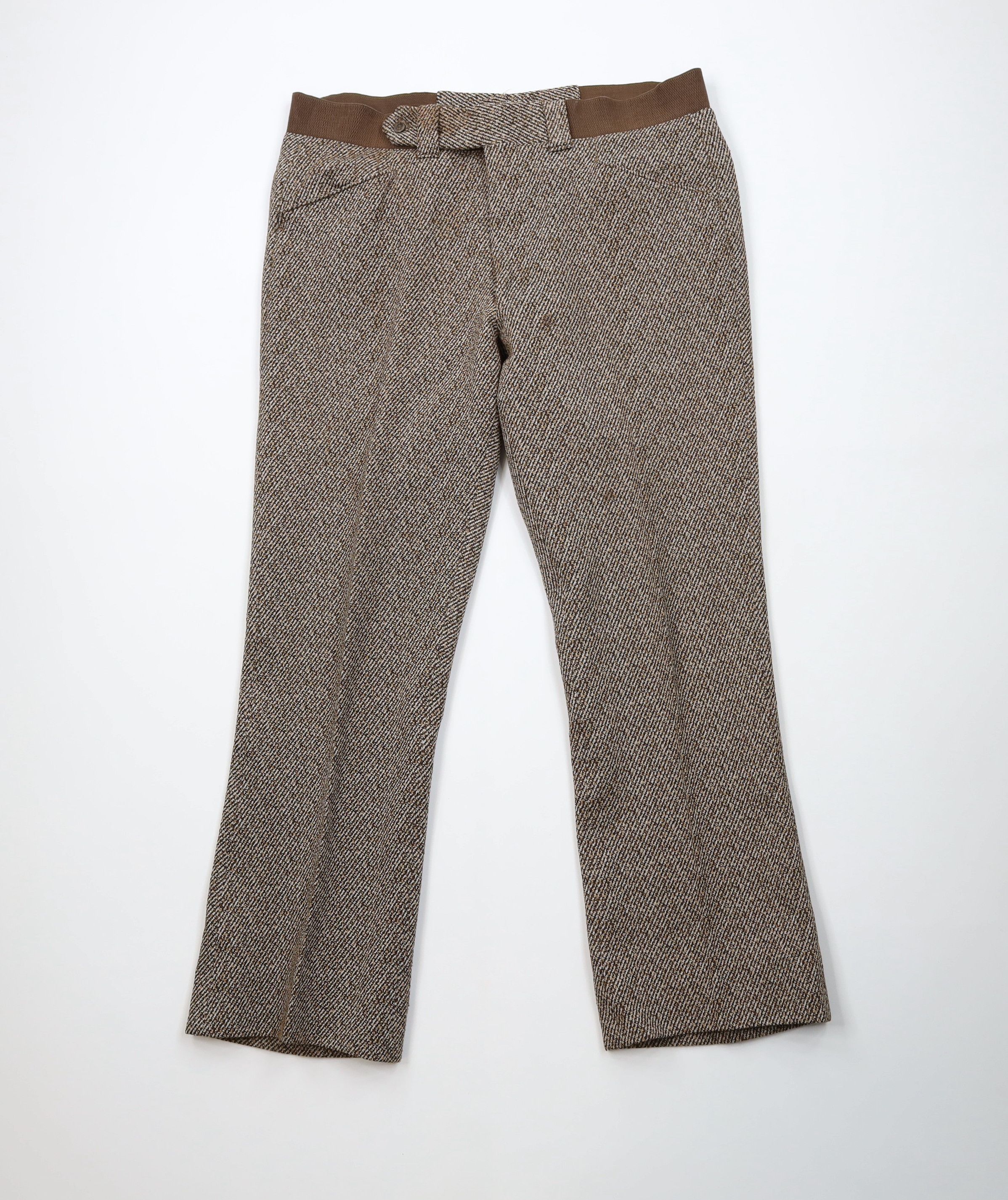 Vintage Vintage 60s Streetwear Knit Bell Bottoms Chino Pants Brown Size US 38 / EU 54 - 1 Thumbnail