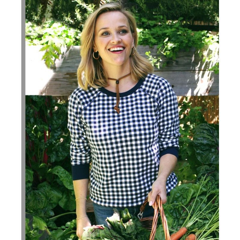 Other Draper James Natalie Gingham Cotton Crewneck Sweater Large Size L / US 10 / IT 46 - 1 Thumbnail