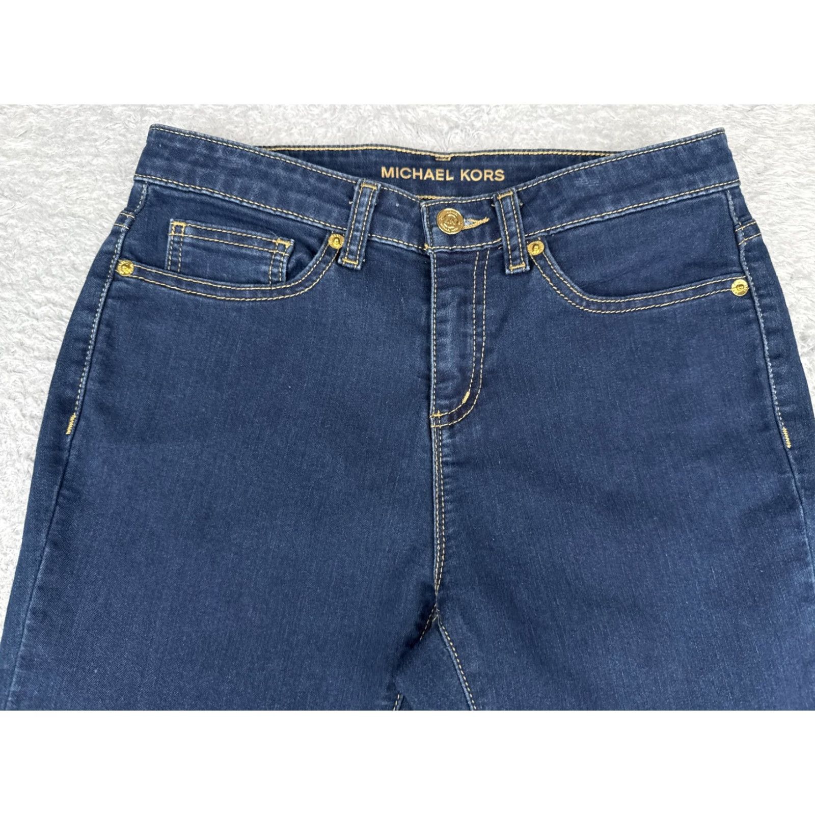 Michael Kors Michael Kors Selma Skinny Jeans Womens 2 Blue Stretch Denim 5 Pocket Zip Fly Size 26" / US 2 / IT 38 - 4 Thumbnail