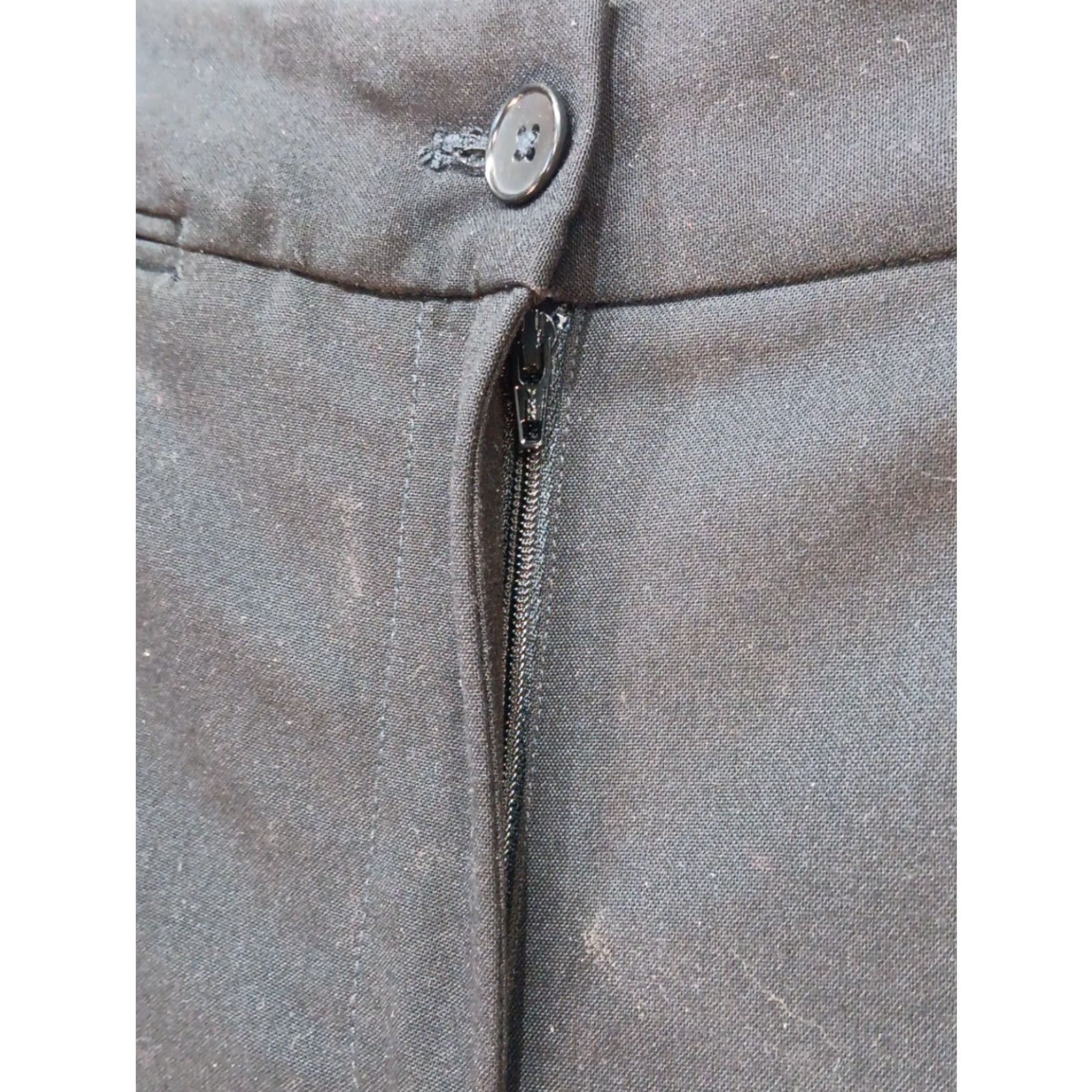 Talbots Talbots Petites Heritage Trousers Pants 6P Black Mid Rise Front Zipper Knit Stretch Straight Dress Pants Womens Size 28" / US 6 / IT 42 - 4 Thumbnail