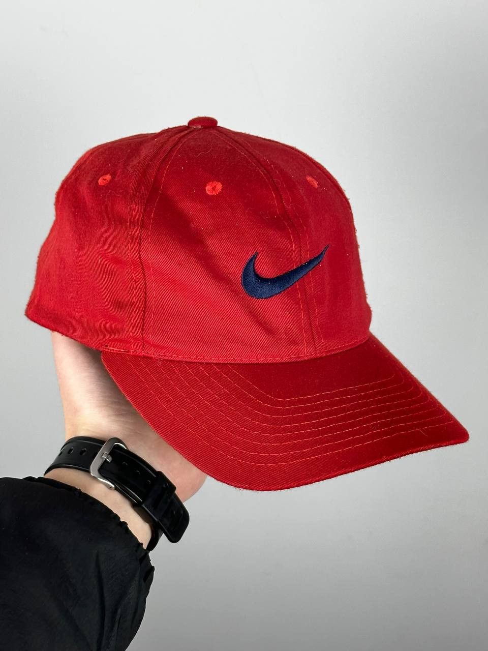Nike Vintage Nike Rare 90s Red Logo Hat Size ONE SIZE - 2 Thumbnail