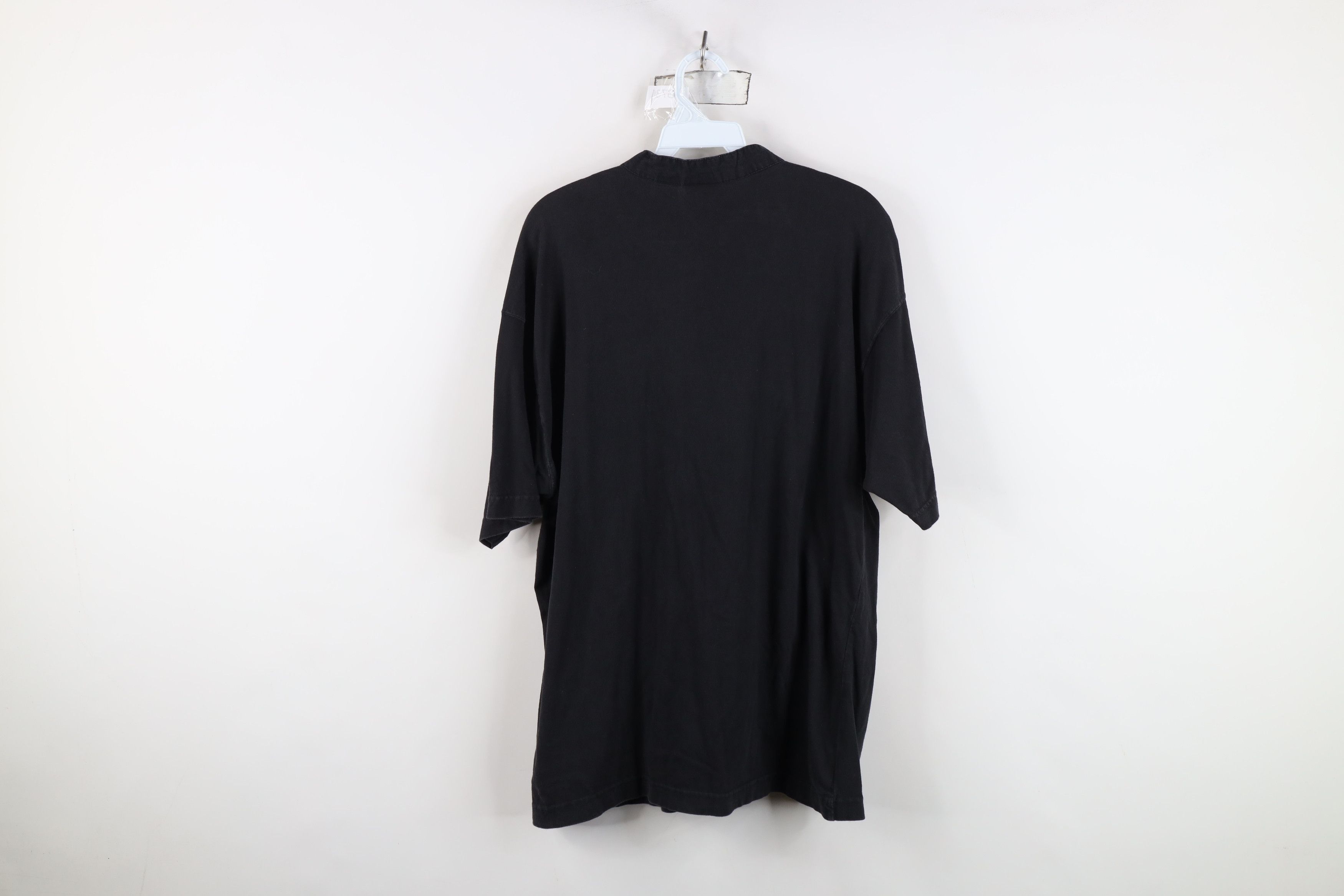 Vintage Vintage 90s Streetwear Blank Cotton Henley T-Shirt Black Size US L / EU 52-54 / 3 - 11 Thumbnail