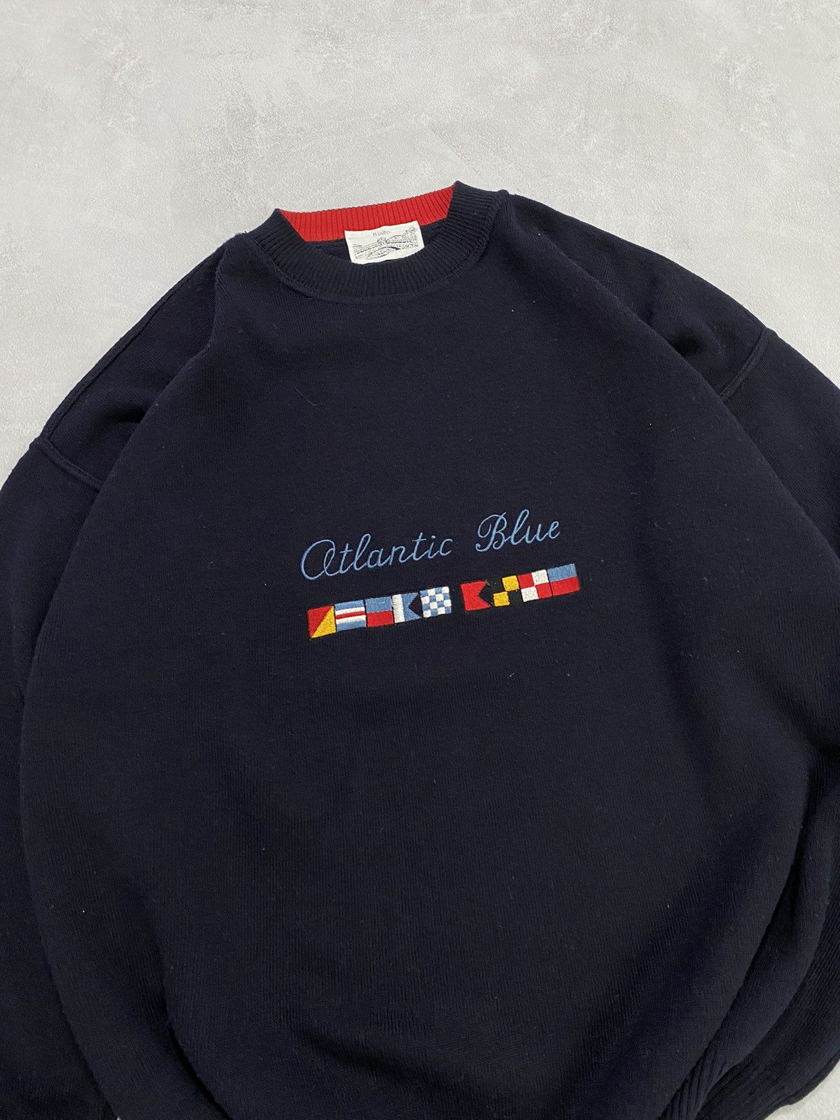 Vintage 🌚 Vintage Knit Sweater Rialto Style Fit Atlantic Blue Size US XL / EU 56 / 4 - 2 Thumbnail