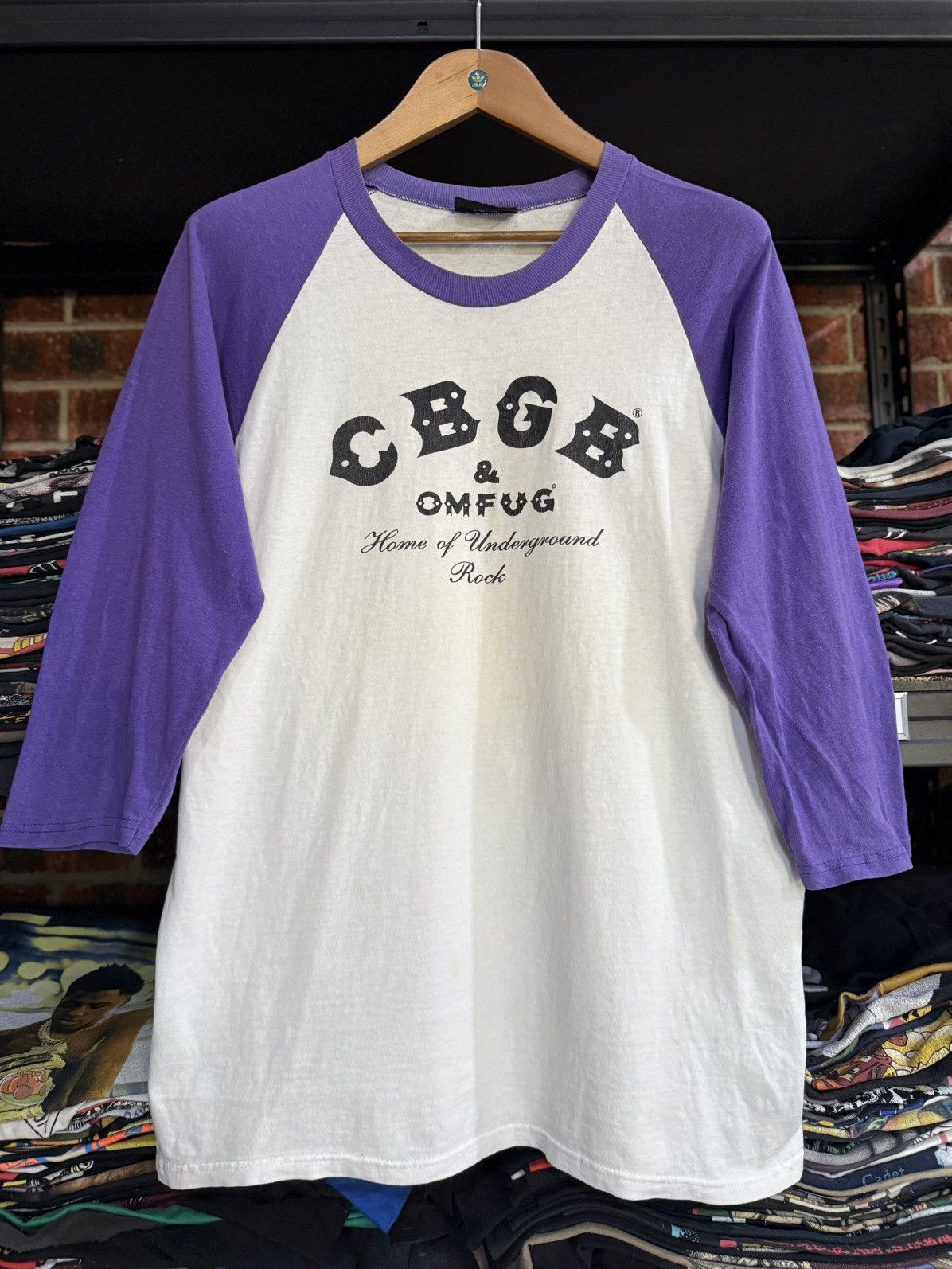 Band Tees Vintage 3Q CBGB & OMFUG Home Of Underground Rock Faded Tee Size US L / EU 52-54 / 3 - 1 Thumbnail