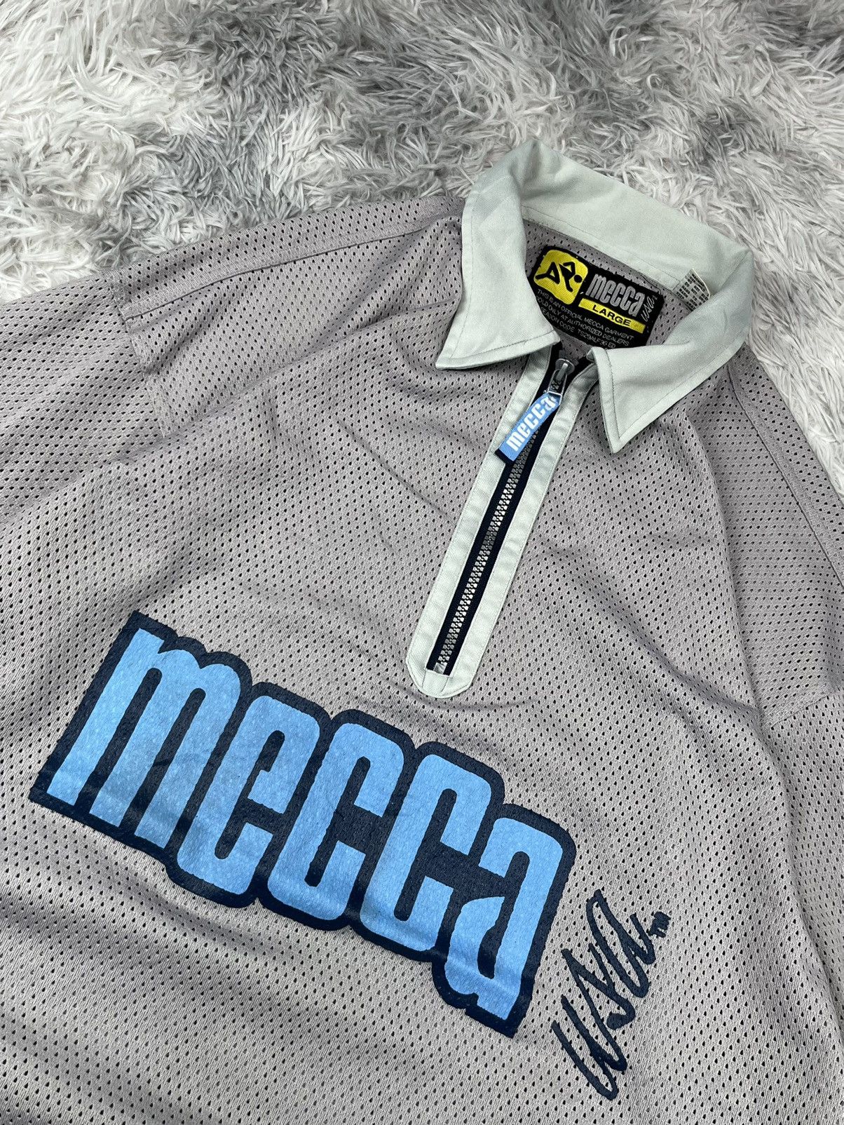 Mecca Vintage 90s MECCA USA Long Sleeve Half Zip Jersey Size US L / EU 52-54 / 3 - 4 Thumbnail