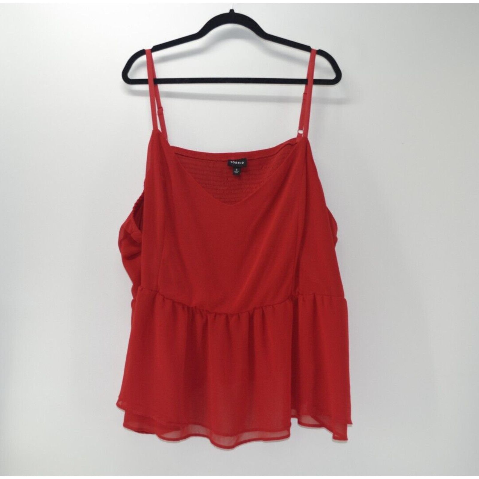 Other Torrid Women's Red Valentines Spaghetti Strap Tiered Ruffled Size 4XL / US 24-26 - 1 Thumbnail