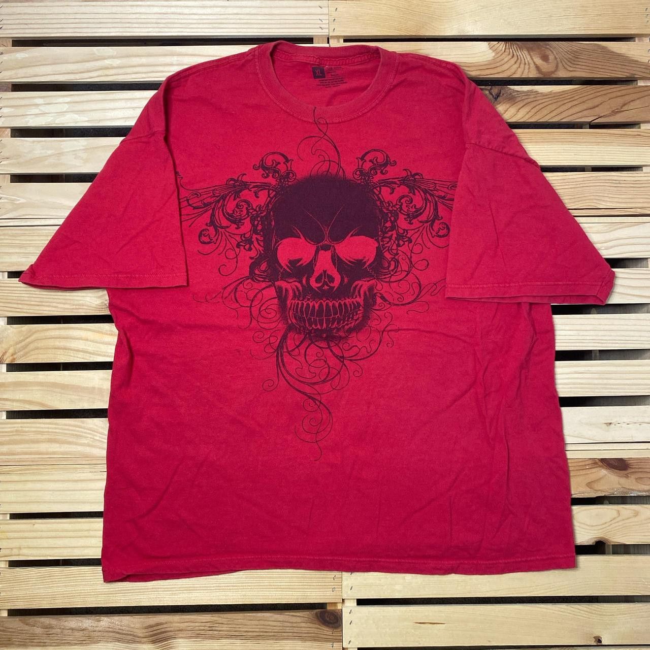 Other Skull & Flowers Red Y2K Tee Size XL Size US XL / EU 56 / 4 - 1 Thumbnail