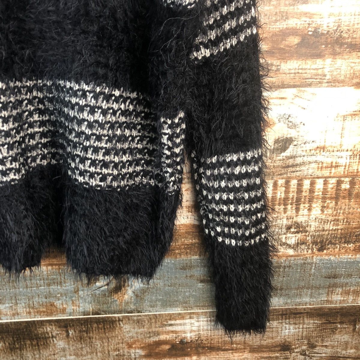Japanese Brand DL Forever 21 Stripe Black Knitwear #C397 Size S / US 4 / IT 40 - 8 Thumbnail