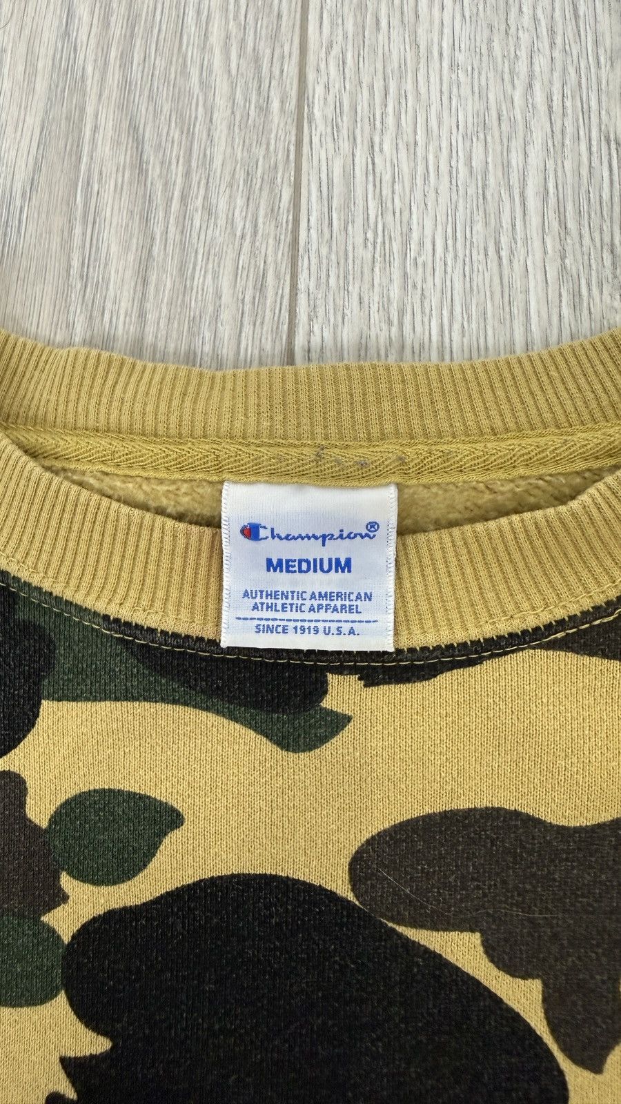 Bape × Champion Bape Champion Rare Camo Sweatshirt Size US M / EU 48-50 / 2 - 7 Thumbnail