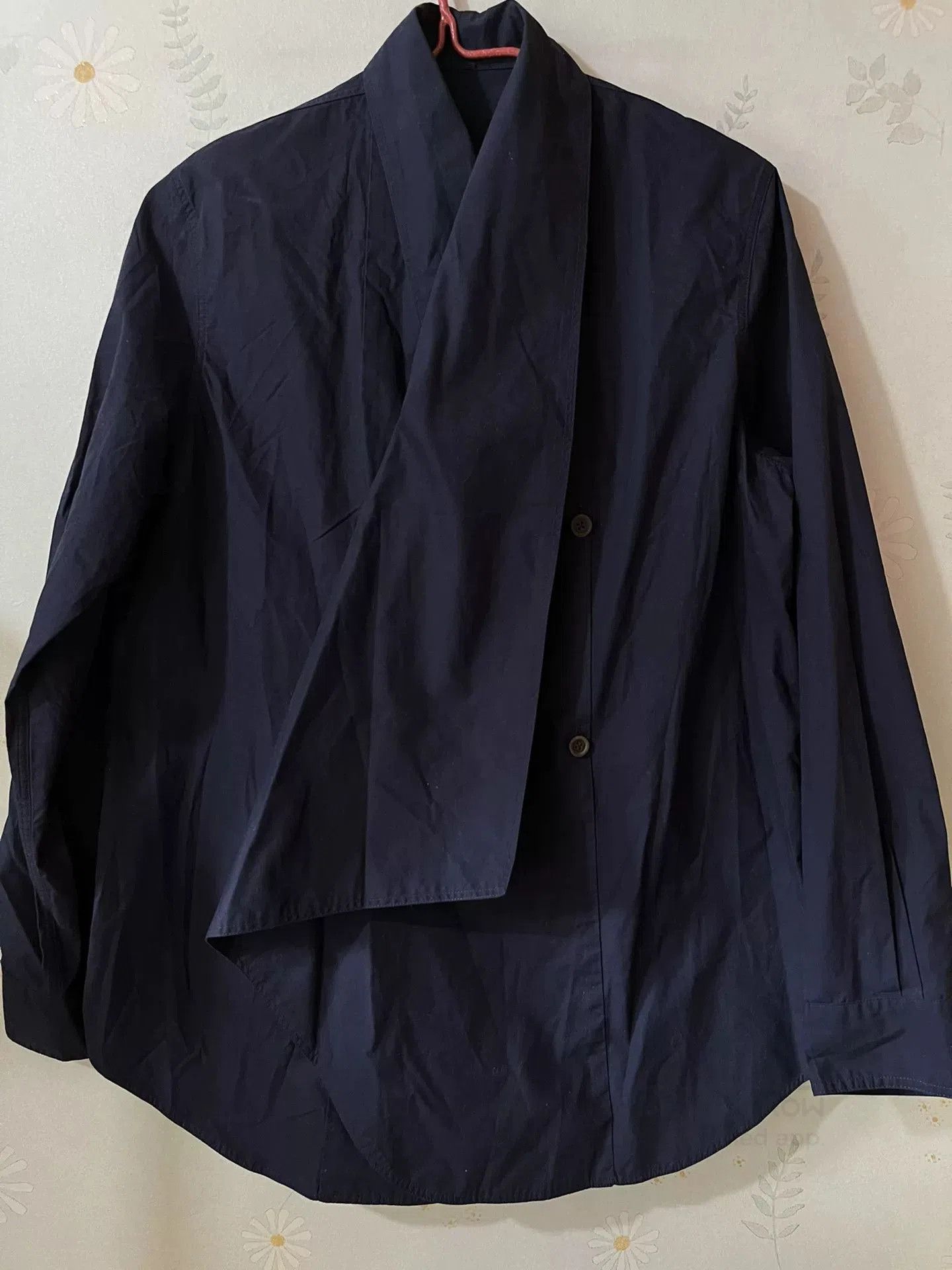 Uma Wang UMA WANG Deep Blue Long-Sleeve Shirt. Size S / US 4 / IT 40 - 2 Thumbnail