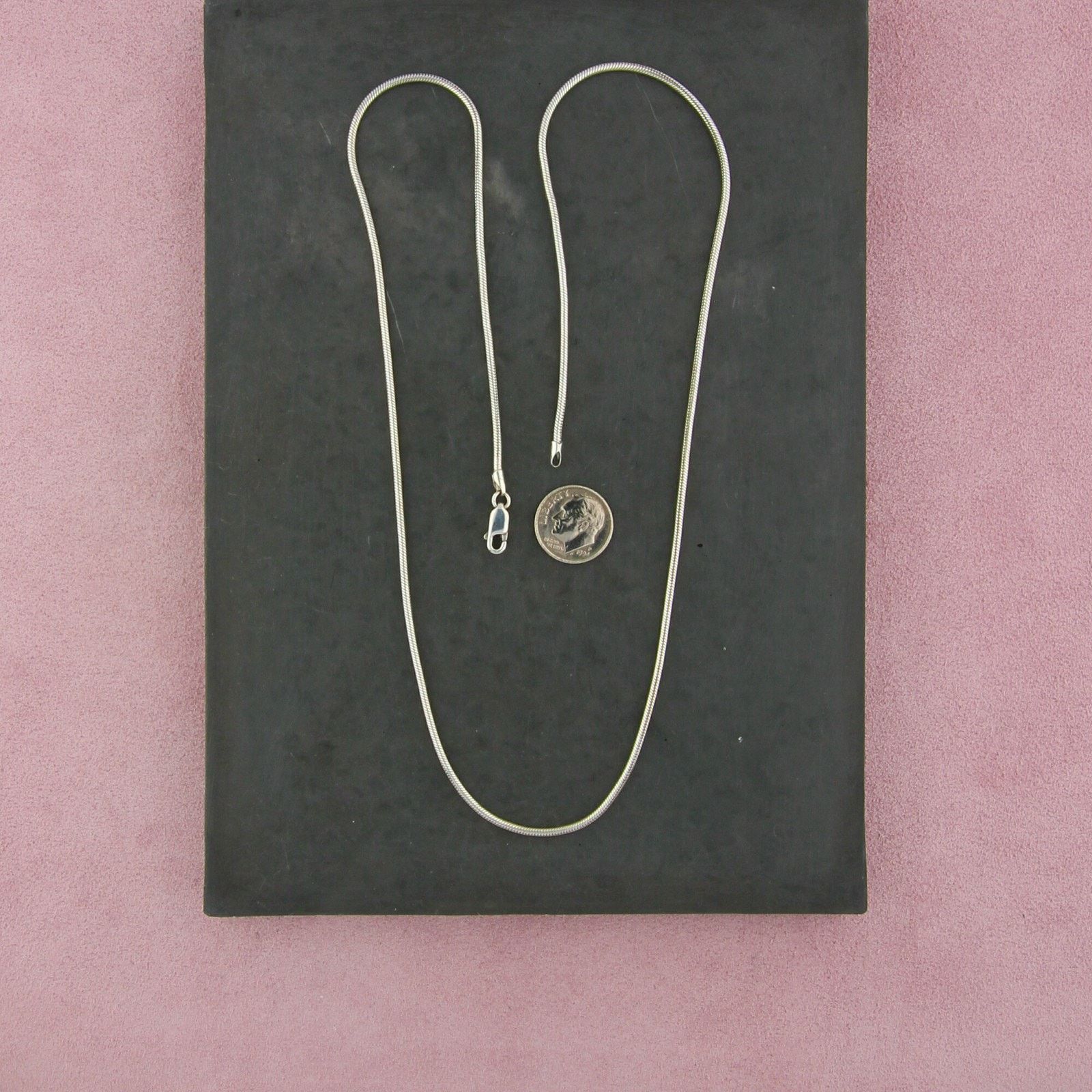 Sterling Silver sterling silver 2mm snake chain necklace size 24in Size ONE SIZE - 2 Thumbnail
