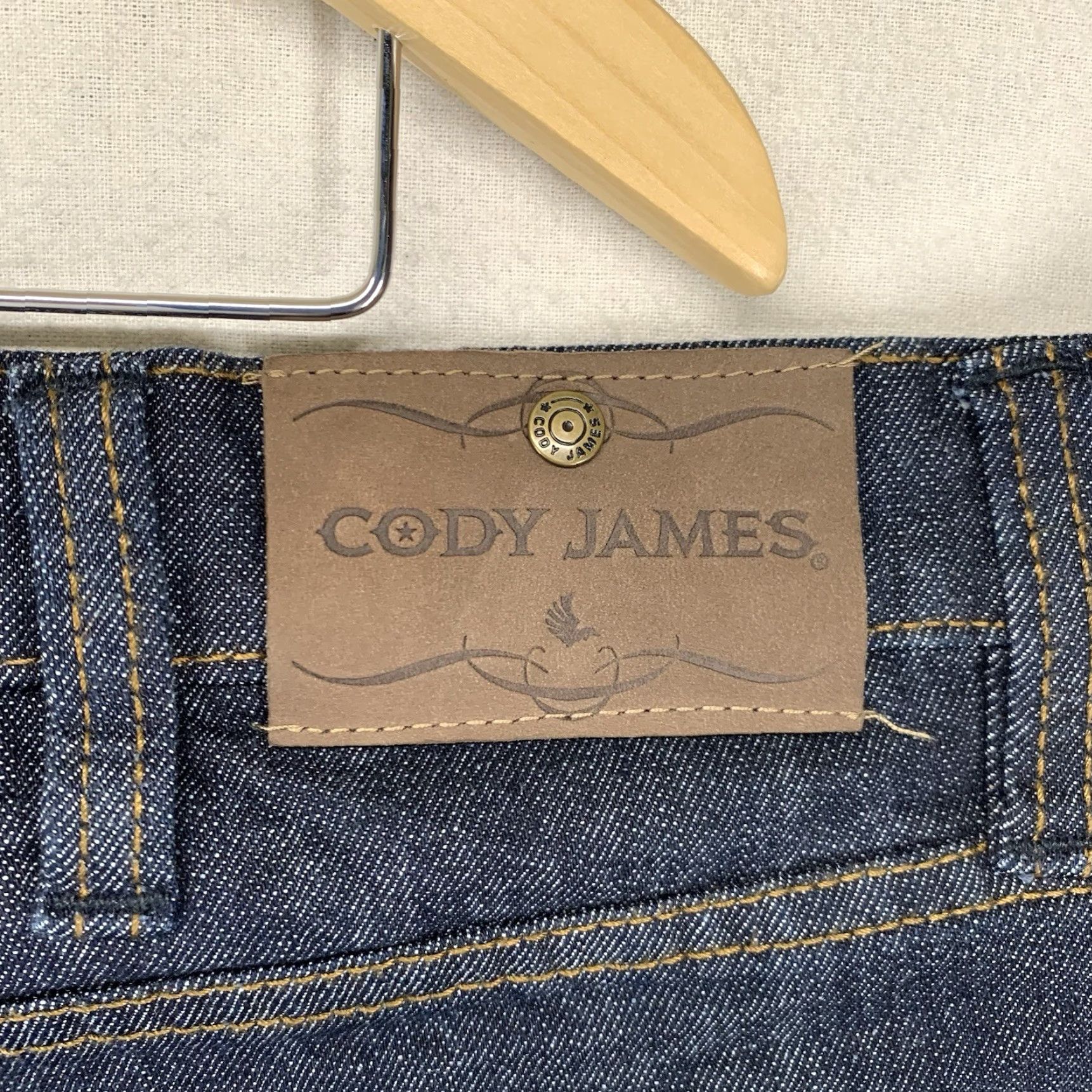 Cody James Cody James Men's Wide Leg Jeans 42 Night Hawk Dark Blue 5-Pocket Cowboy Western Ranchwear Size US 42 / EU 58 - 3 Thumbnail