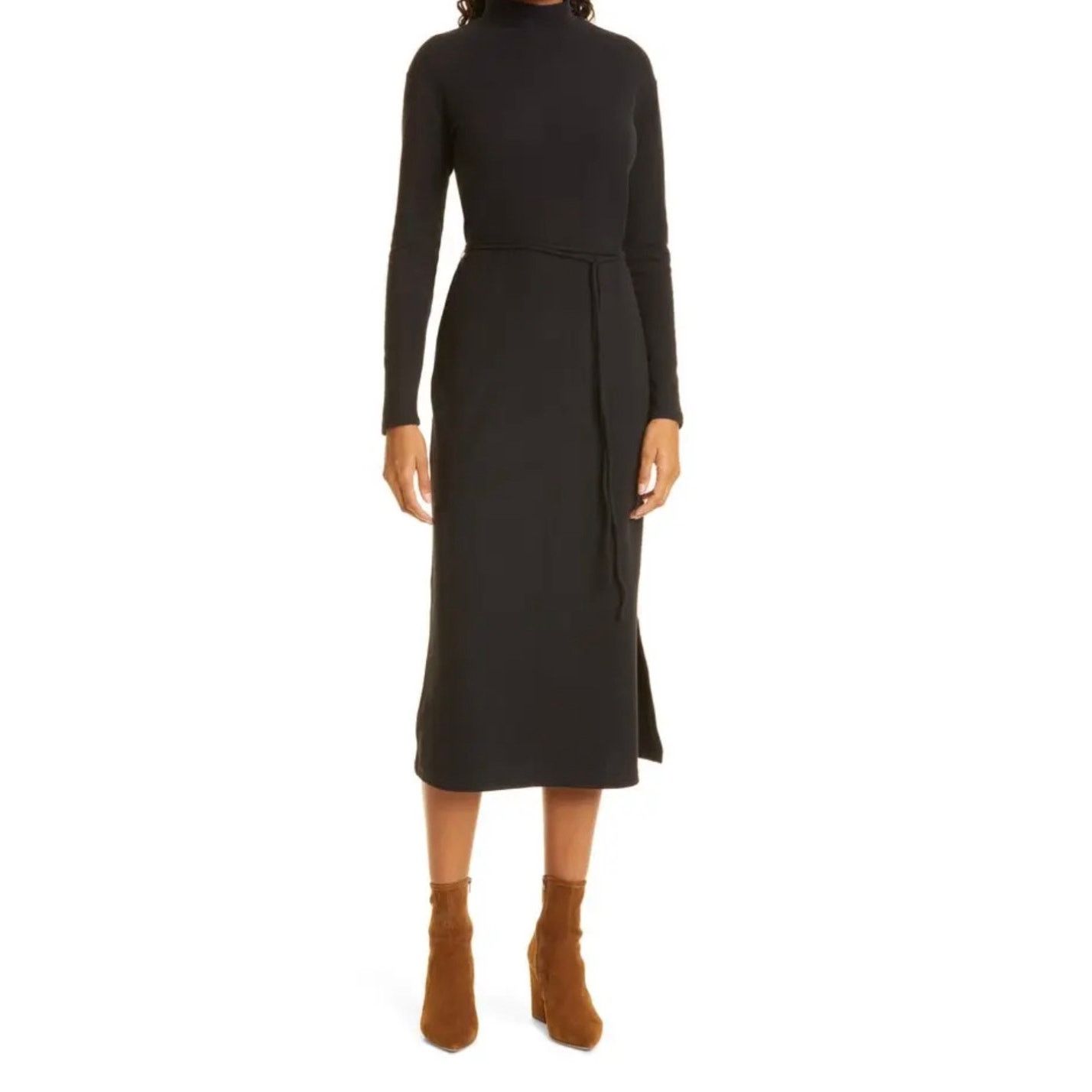 Vince Vince - Long Sleeve Mock Neck Knit Dress / M / Black / NWT Size M / US 6-8 / IT 42-44 - 1 Thumbnail