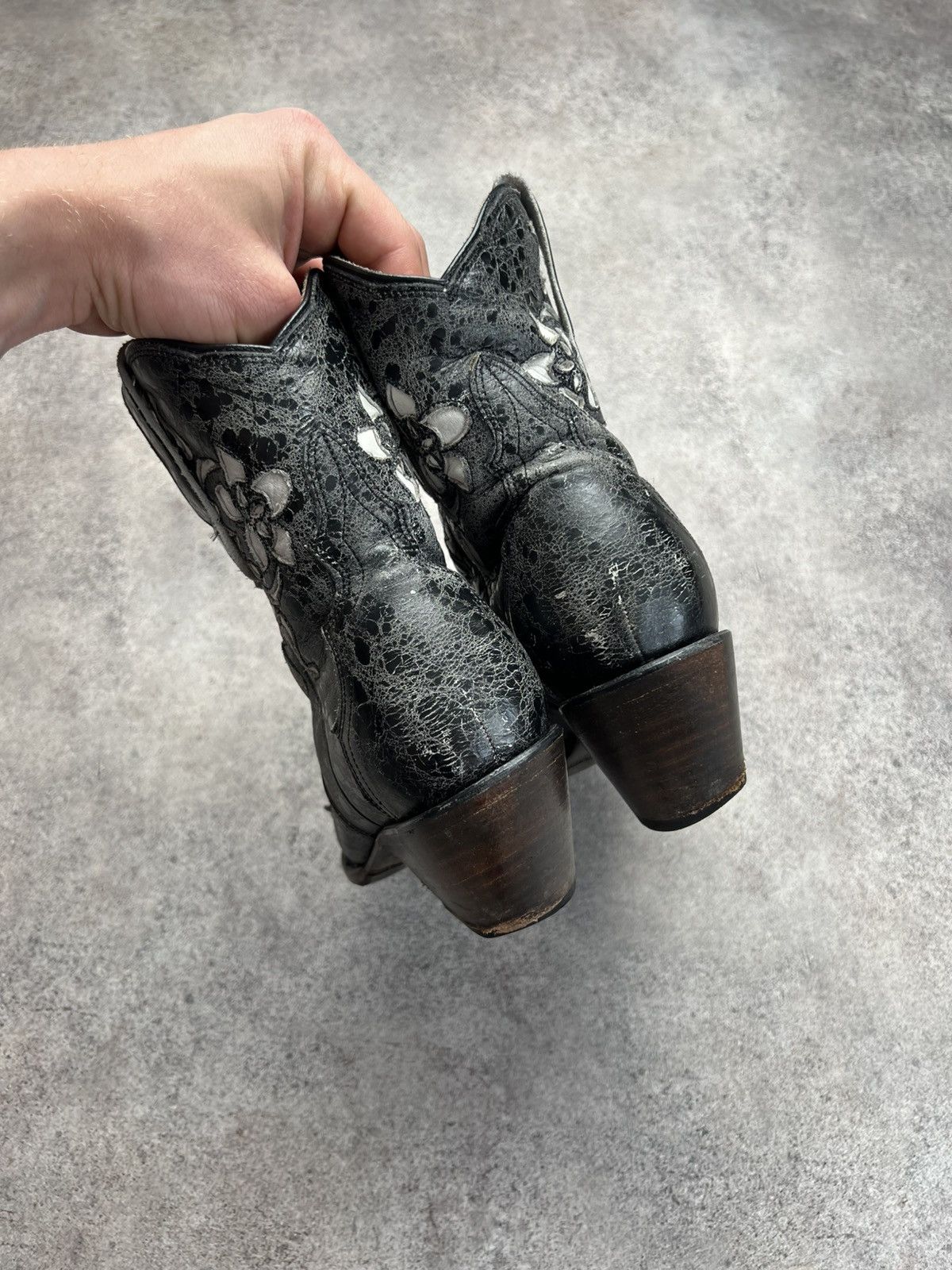 Tony Lama Mezcalero floral print leather western cowboy boots Size US 8 / IT 38 - 7 Thumbnail