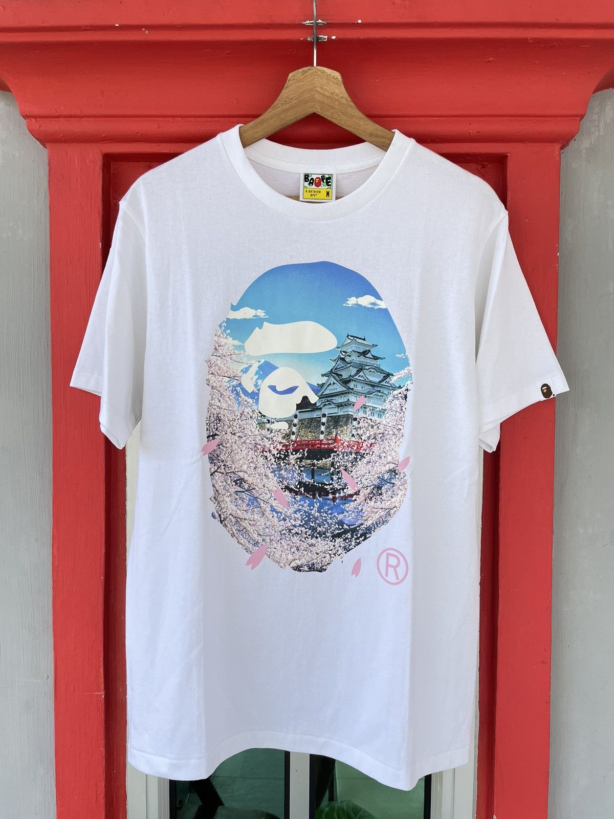 Pre-owned Bape Sakura Tshirt In White