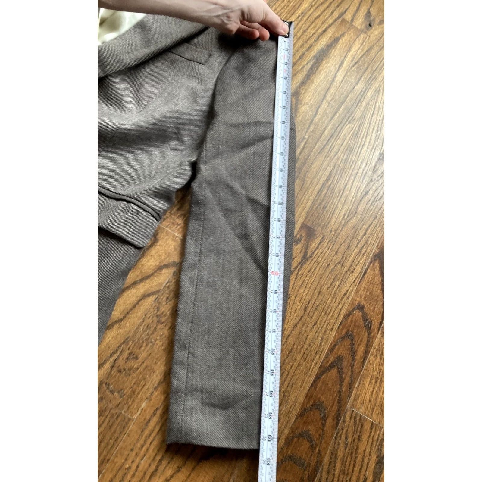 J.Crew J. Crew Blazer Women Size 8 Wool Blend Twill Gray Brown Gold Buttons Vintage? (note missing sleeve button) Size M / US 6-8 / IT 42-44 - 6 Thumbnail
