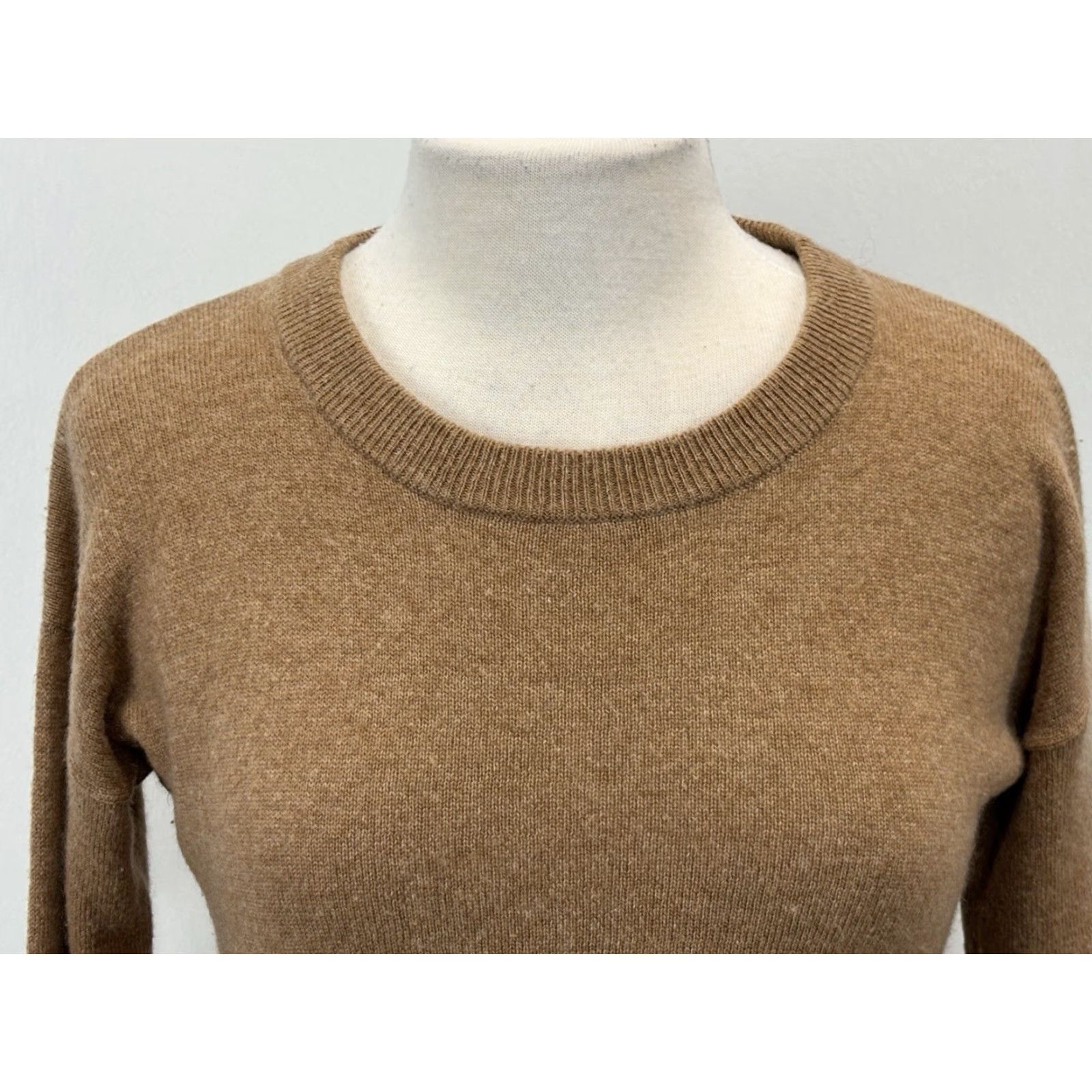 Madewell MADewell 100% Cashmere Tunic Sweater XS Brown Camel Pockets Women Size XS / US 0-2 / IT 36-38 - 5 Thumbnail