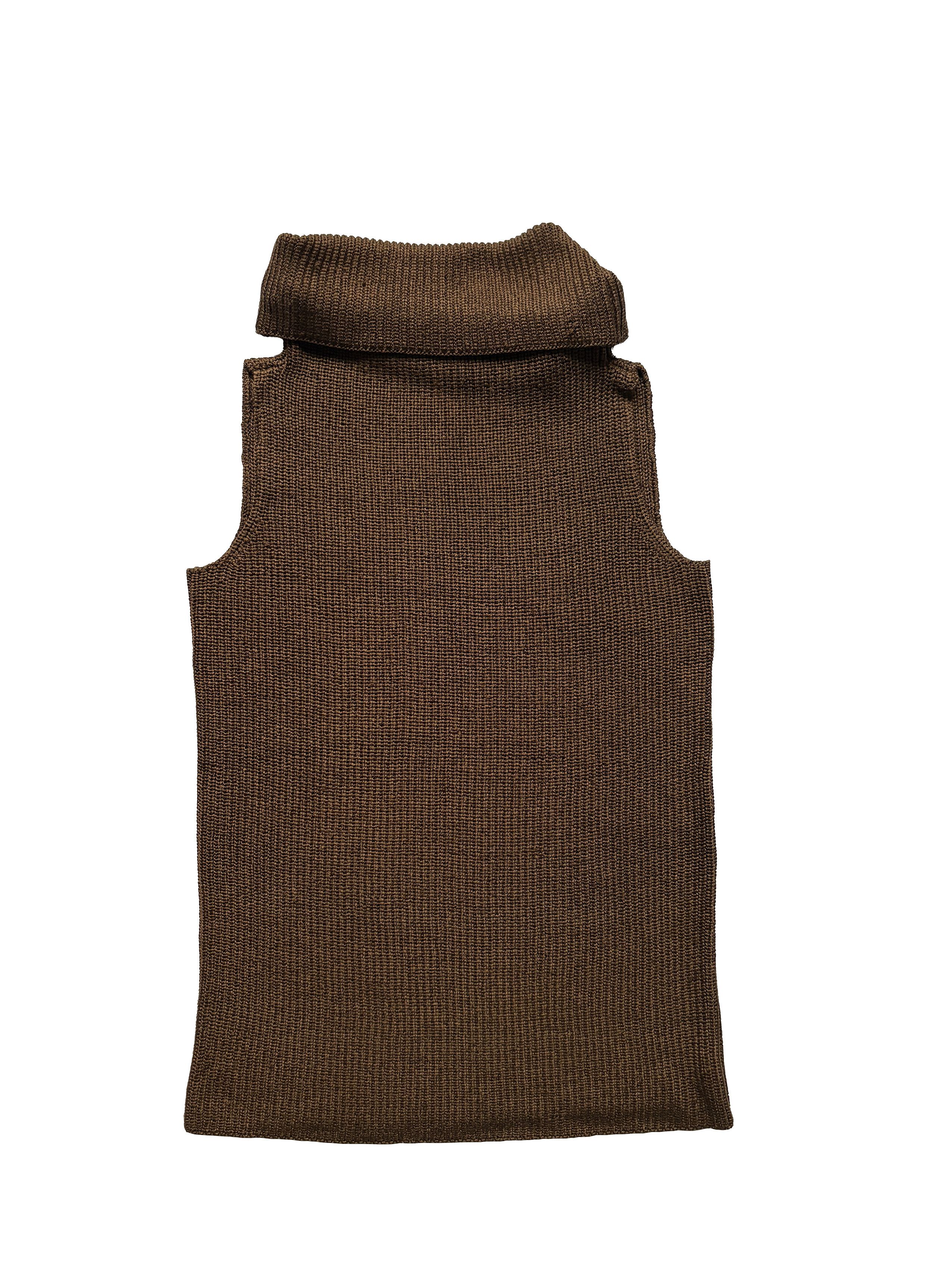 Celine ⚡️QUICK SALE⚡️Celine Brown Silk Knit Sleeveless Top Size M / US 6-8 / IT 42-44 - 2 Thumbnail