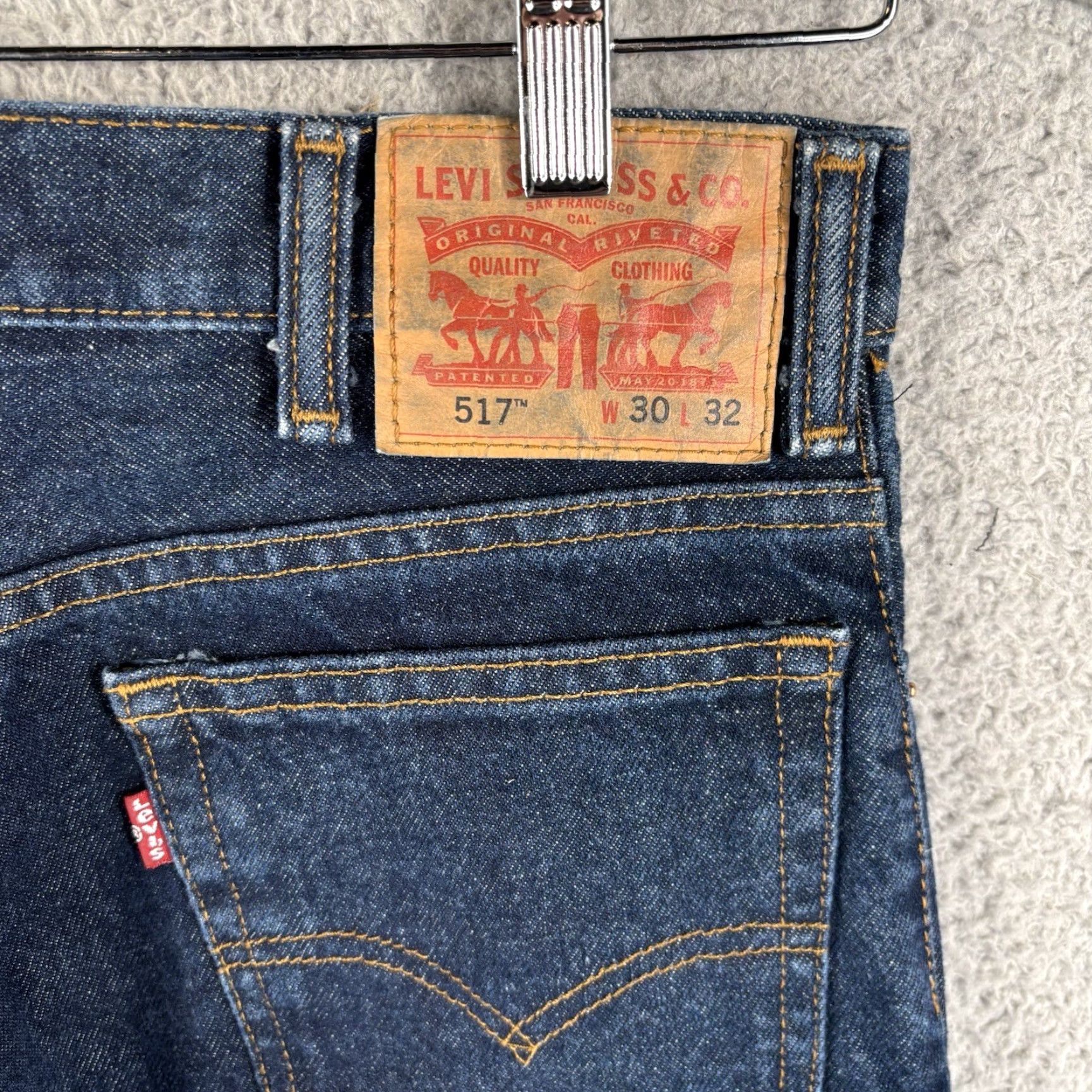 Levi's Levi's 517 Jeans Men 30x32 Blue Bootcut Medium Wash Denim Cowboy Western Regular Inseam 32 Pocket 5-Pocket Cargo Style Size US 30 / EU 46 - 4 Thumbnail