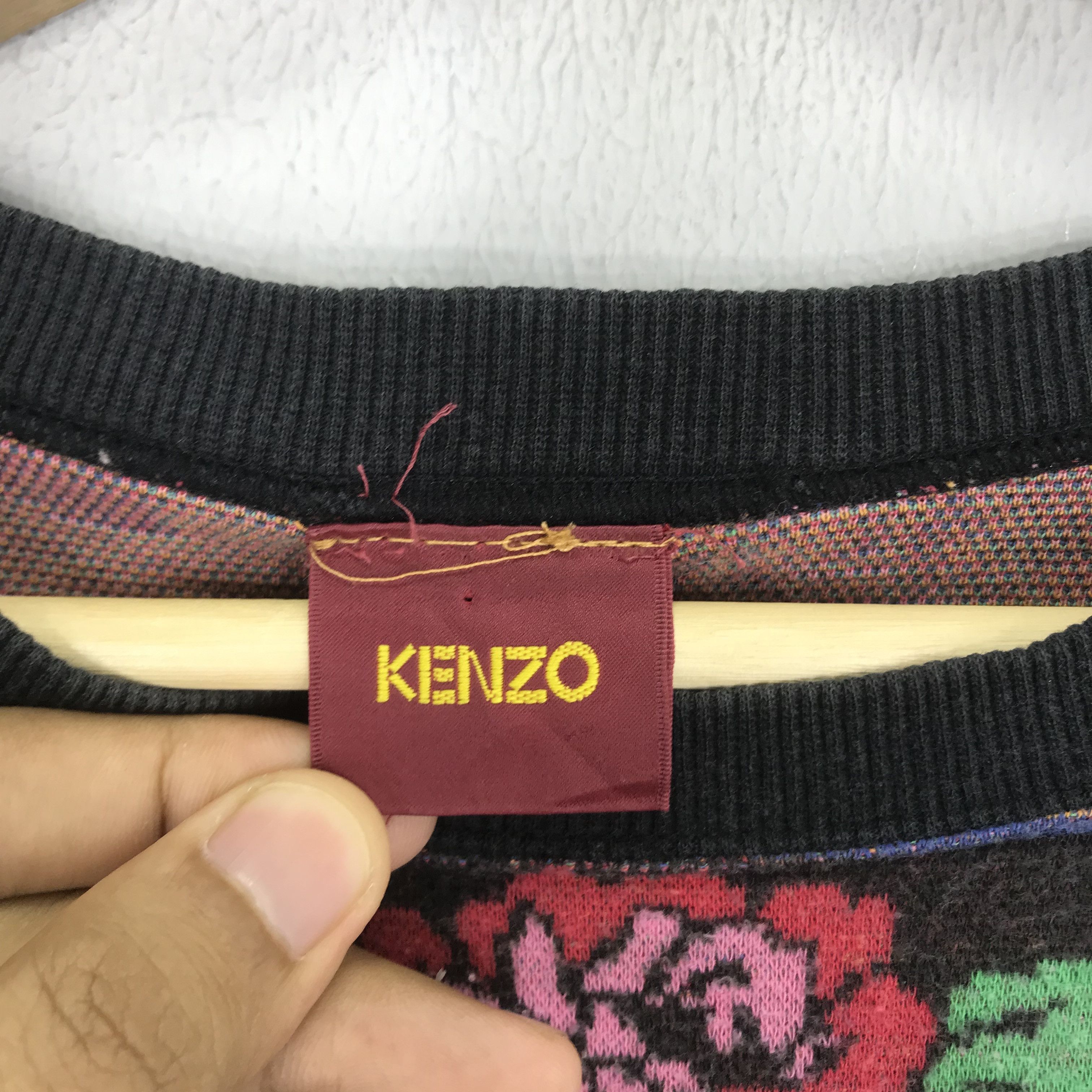 Japanese Brand Vintage Kenzo Jeans Floral Overprinted Sweatshirt Size M / US 6-8 / IT 42-44 - 8 Thumbnail