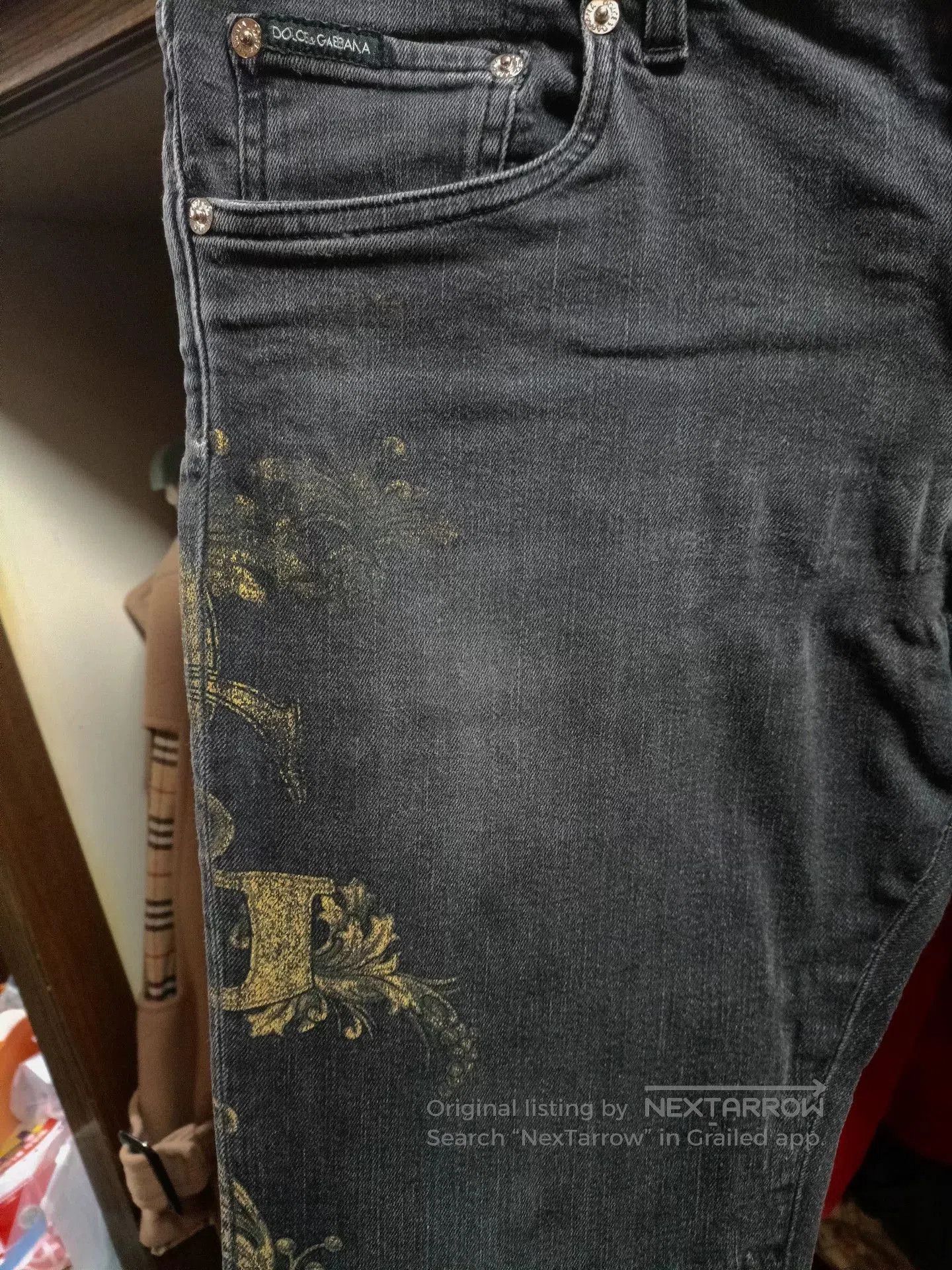 Dolce & Gabbana Baroque Print Jeans.