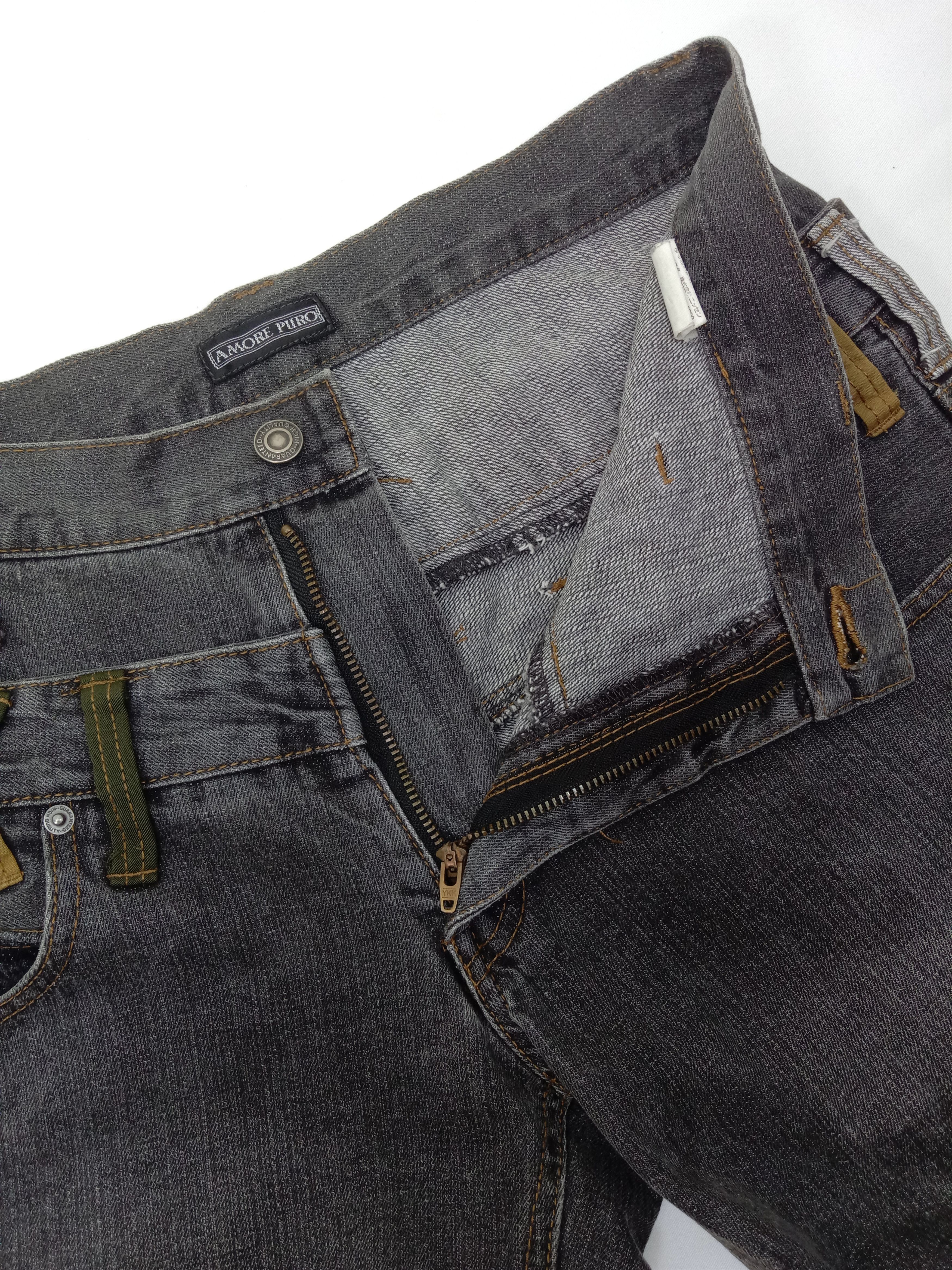 Japanese Brand Vintage Japanese Brand Double Waist Faded Black Jeans Size US 33 - 9 Thumbnail
